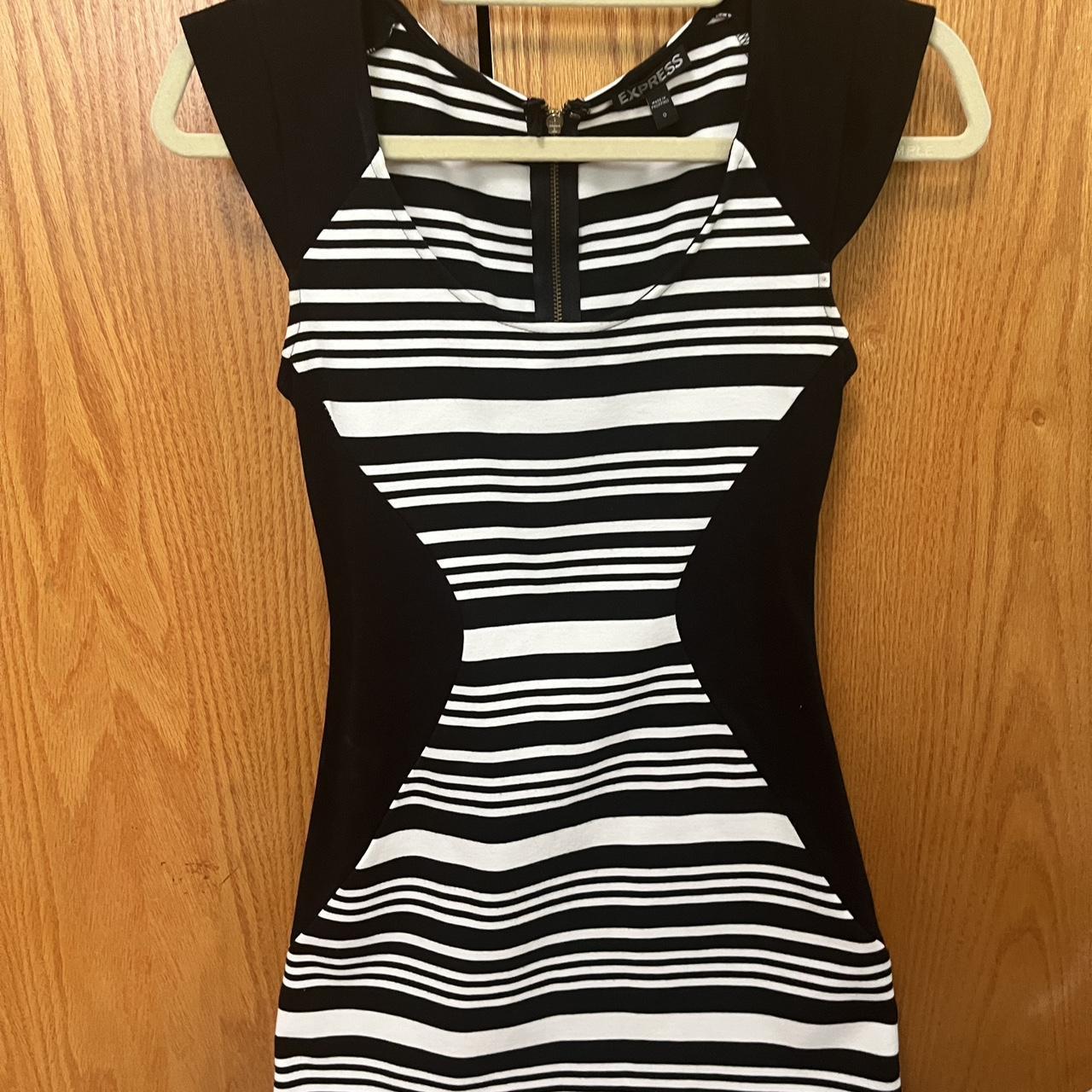 Express black and white dress hotsell