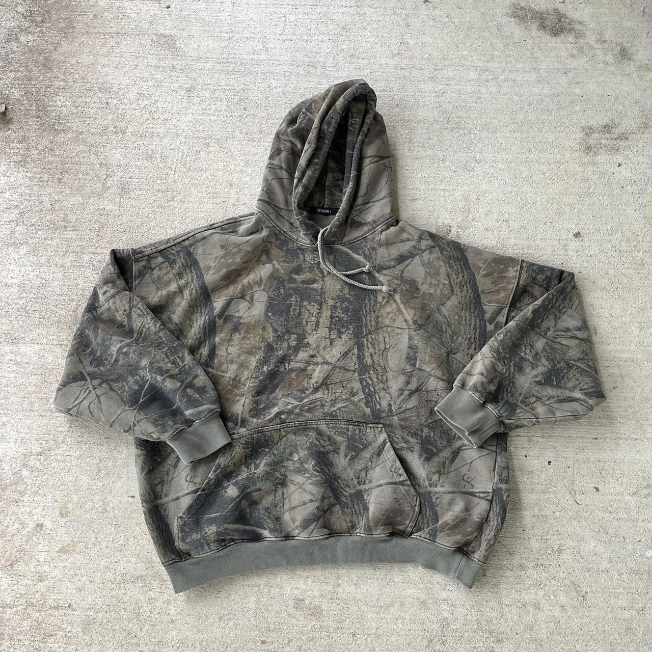 Yeezy Season 5 Cropped Camo Hoodie Small One of the... - Depop