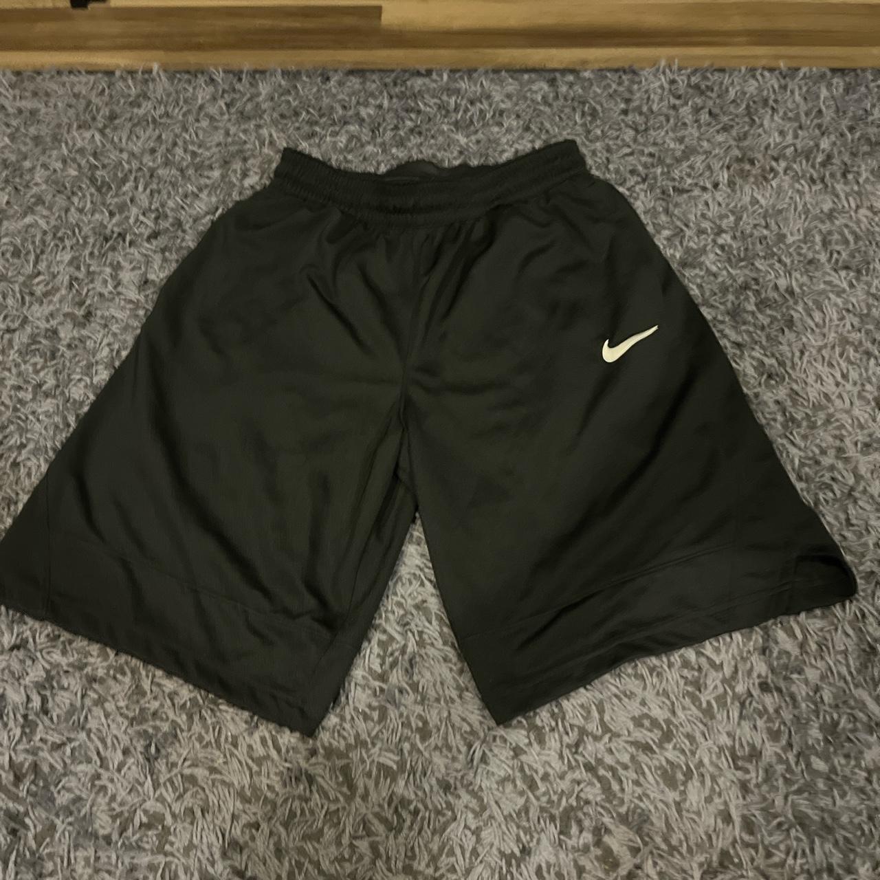 black nike athletic wear shorts size M has pockets... - Depop