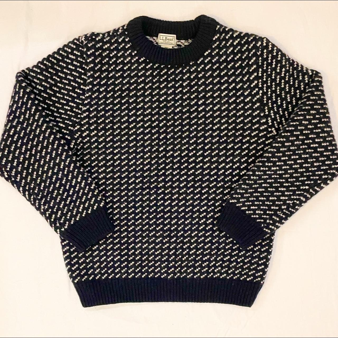 navy blue thick wool sweater originally $189 if... - Depop