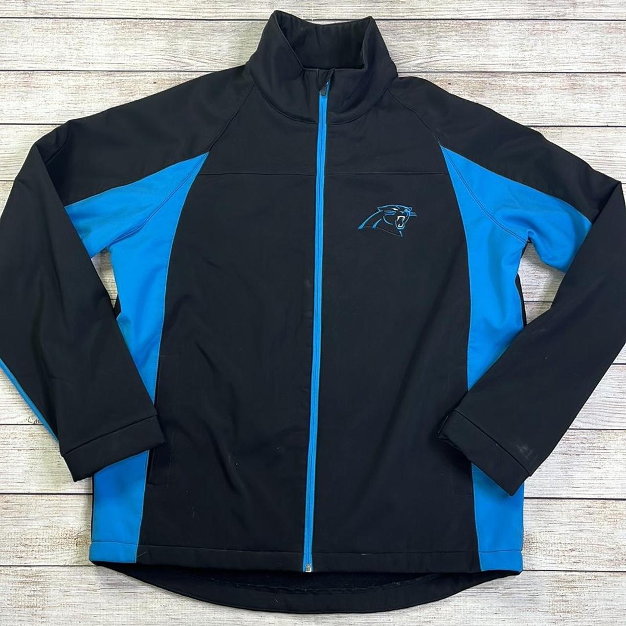 G-iii Sports By Carl Banks Gray/black Carolina Panthers Extreme Full Back  Reversible Hoodie Full-zip