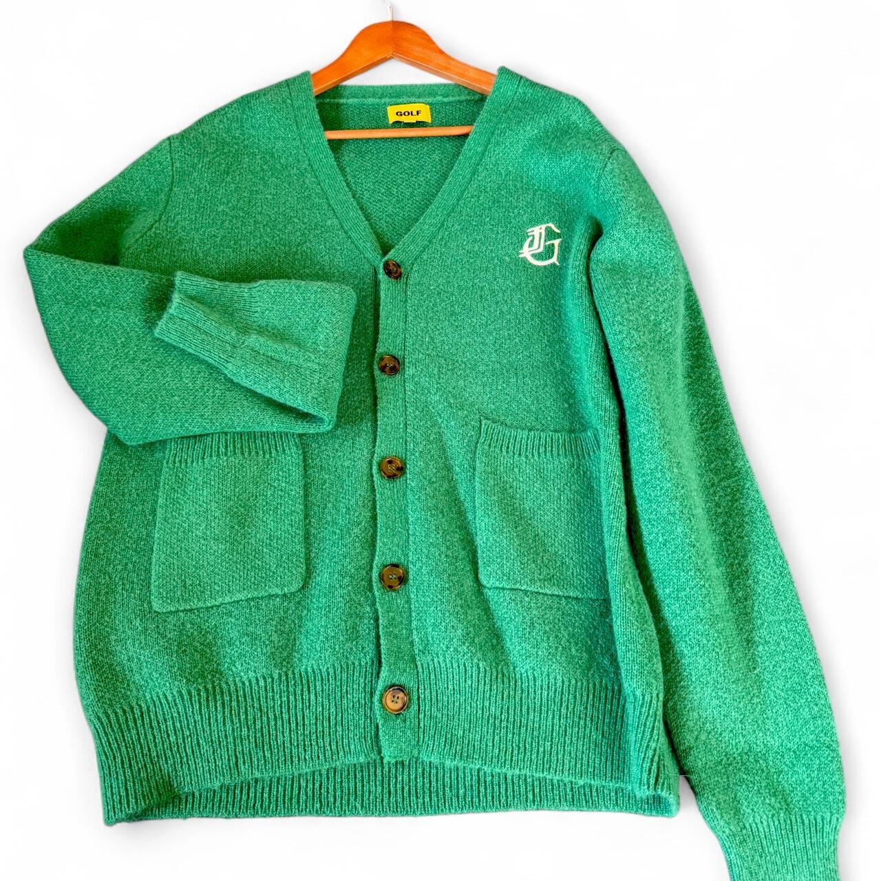 golf wang カーディガン Green golf-wang-cardigan - Depop