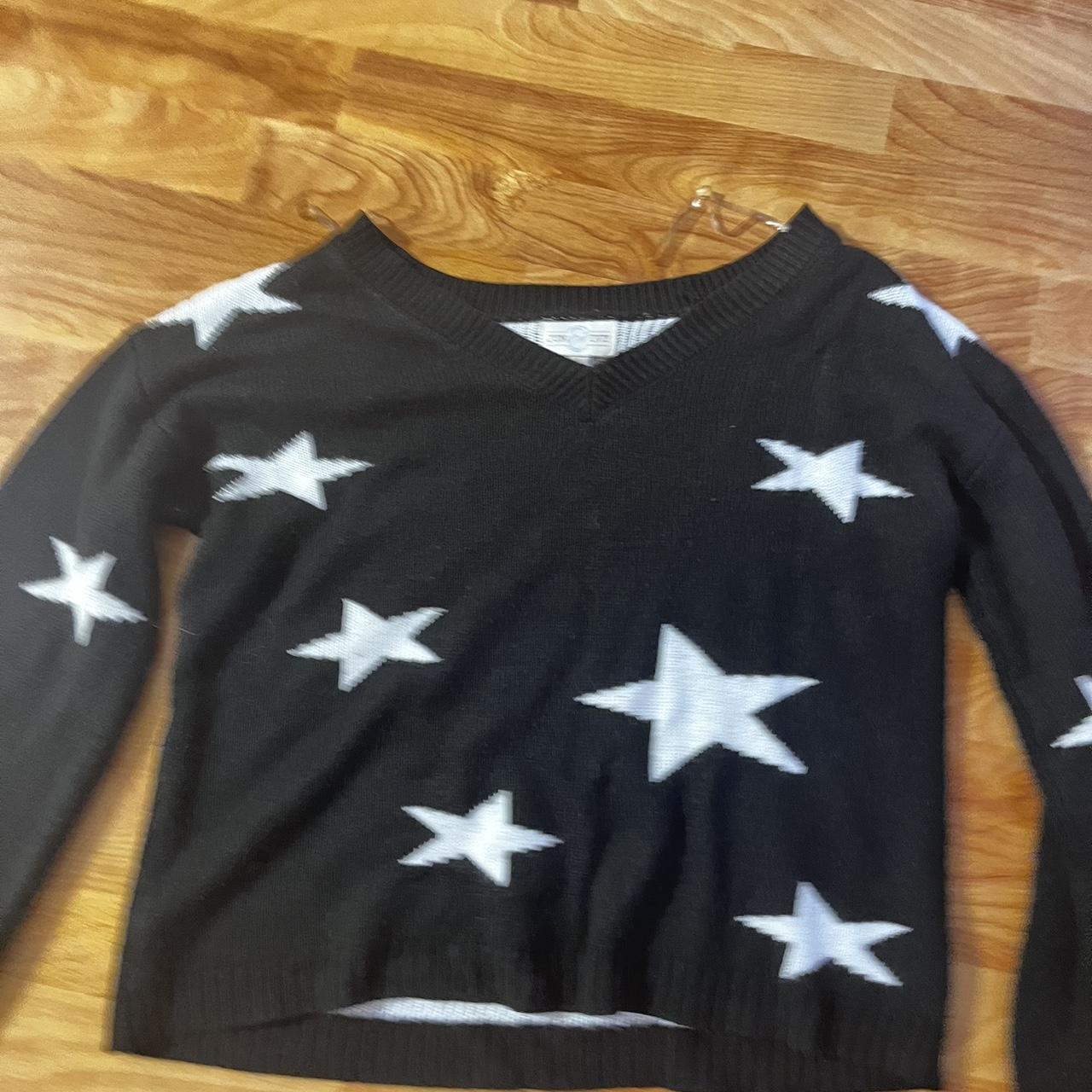 Black and white star sweater