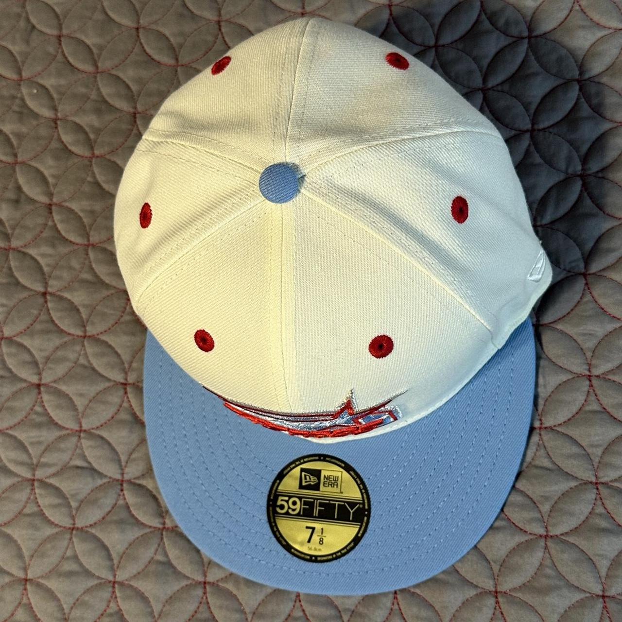 HOUSTON OILERS FITTED SZ. 7 1/8 - Depop