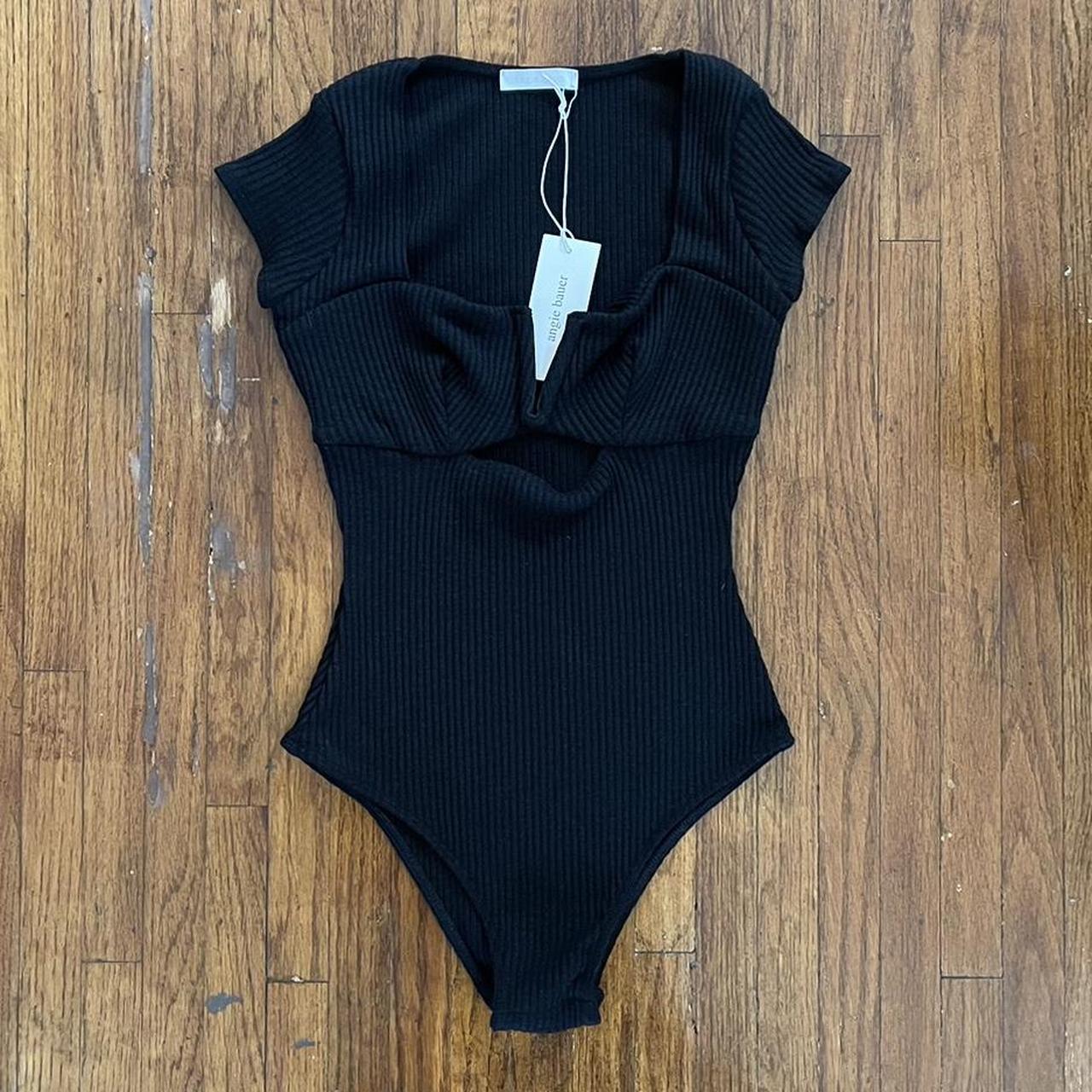 Urban Outfitters Women's Black Bodysuit | Depop