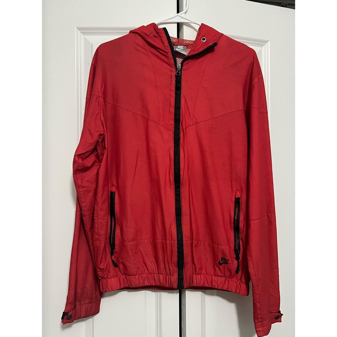 mens red nike windbreaker