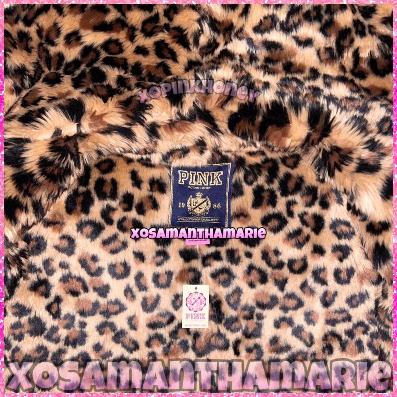 Leopard print victoria's secret pink hoodie hotsell