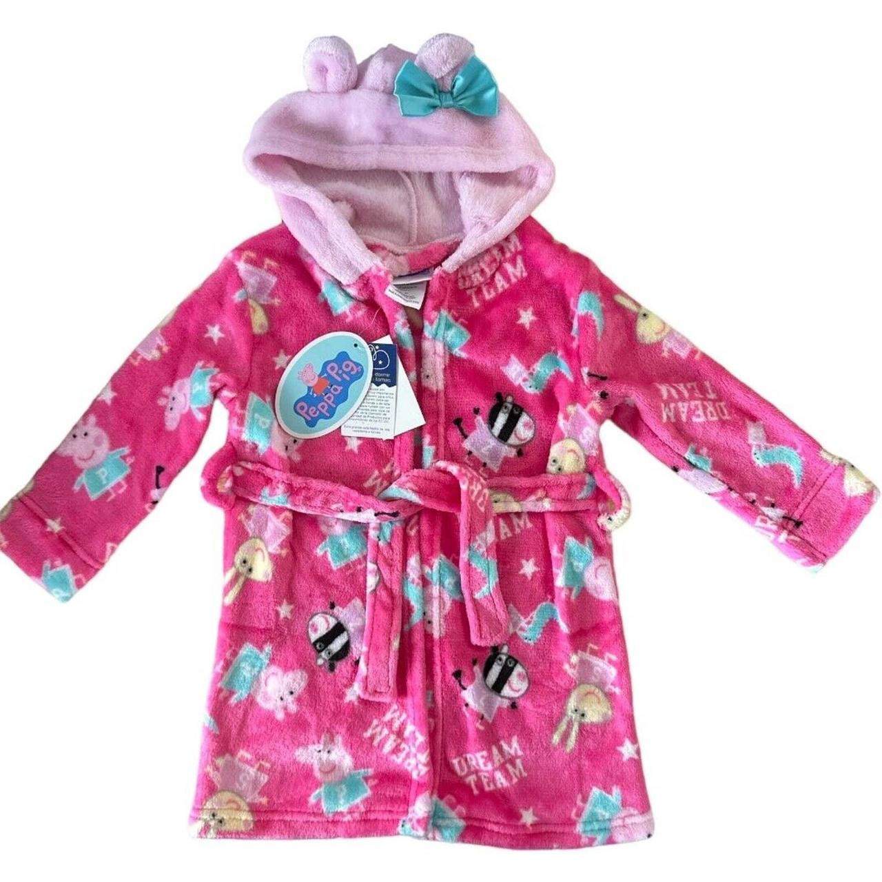 Peppa Pig Toddler Girls Hooded Robe Flame Resistant... Depop