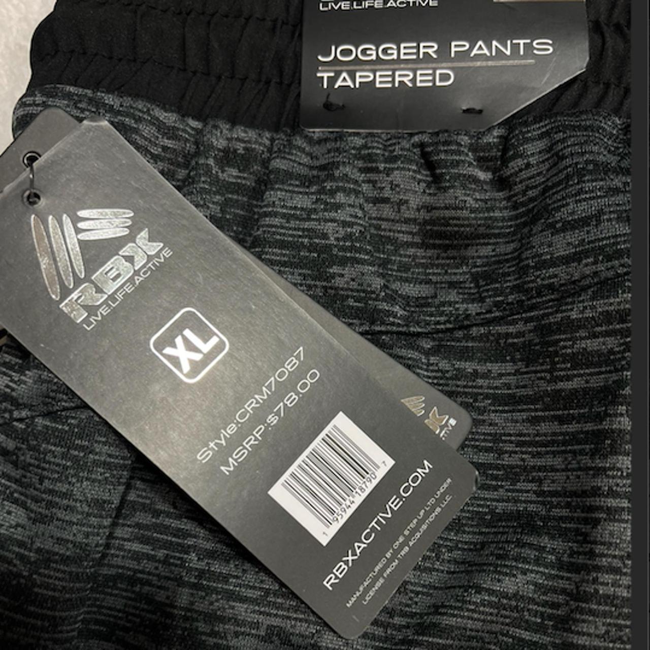 RBX Men's Tapered Jogger Pants, grey Medium