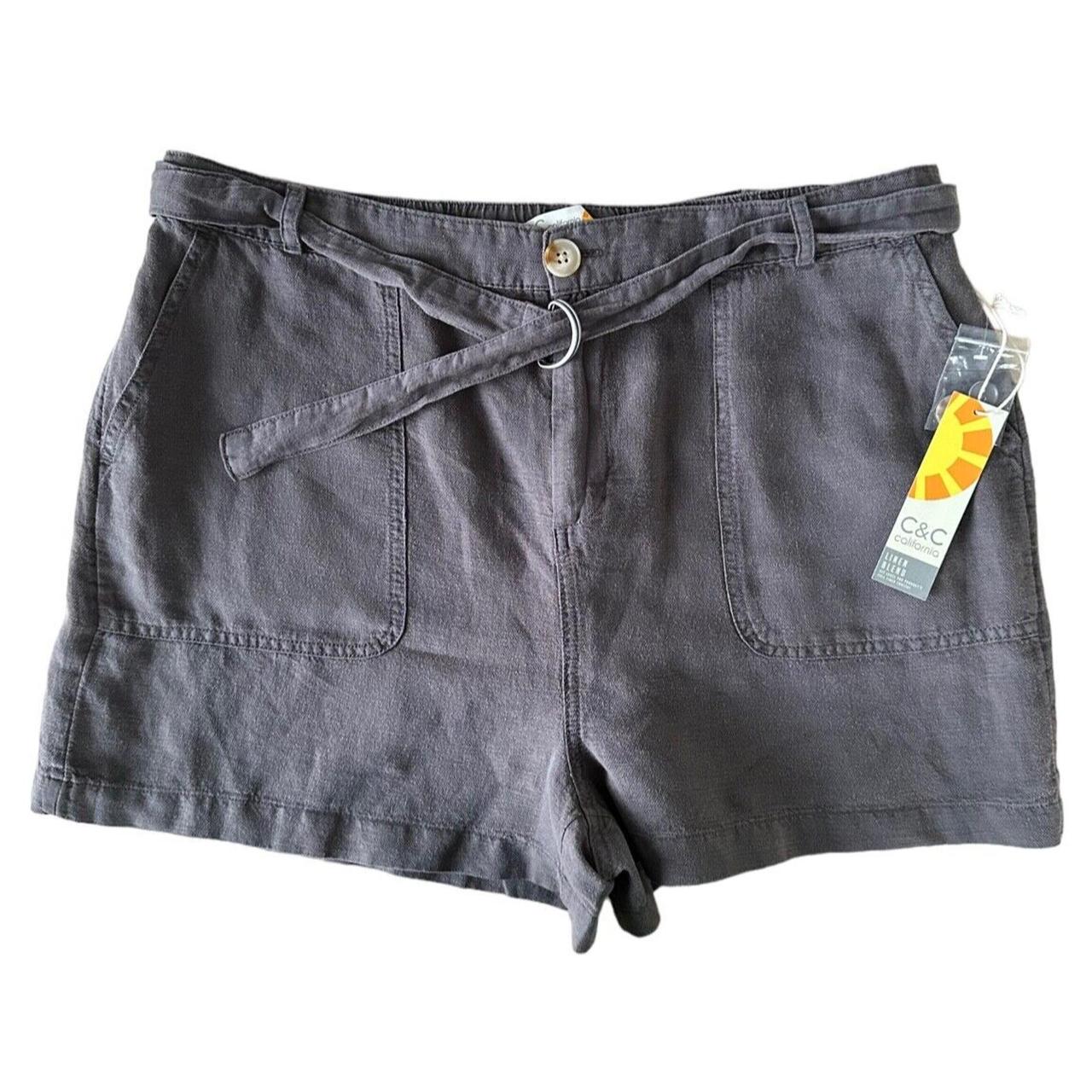 C C California Women s Linen Lyocell Blend Shorts