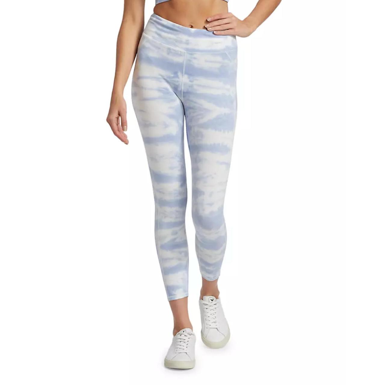 Women's Blue Cotton Activewear Leggings