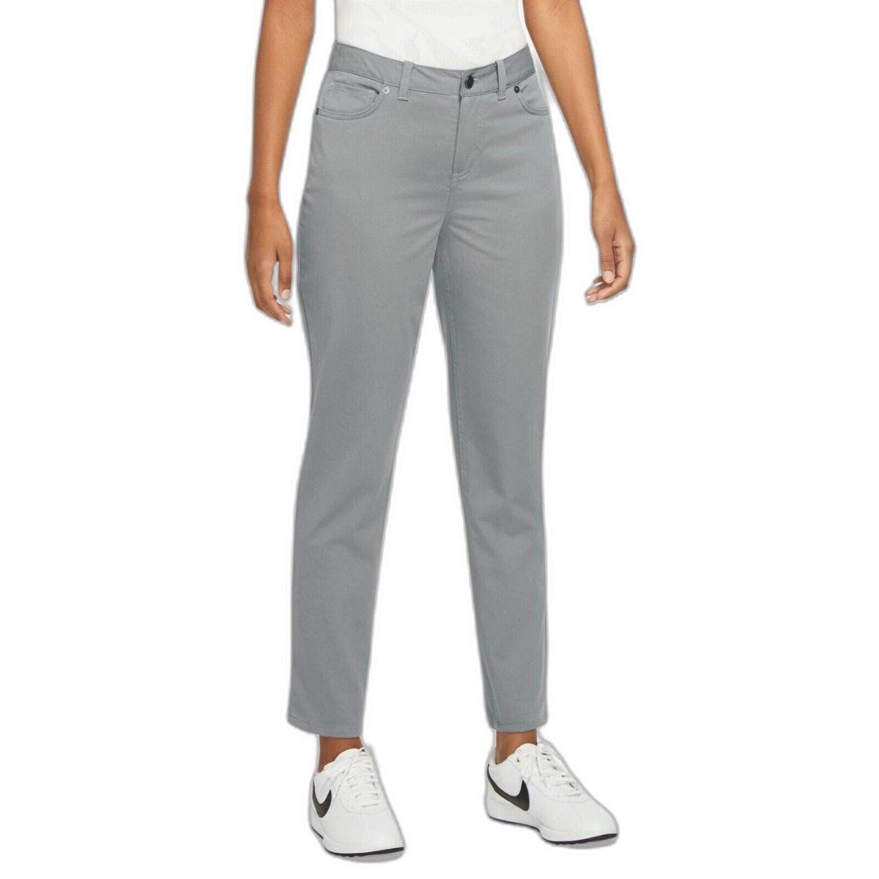 Nike Dri Fit Women's Slim Fit Gray Golf Pants - Depop
