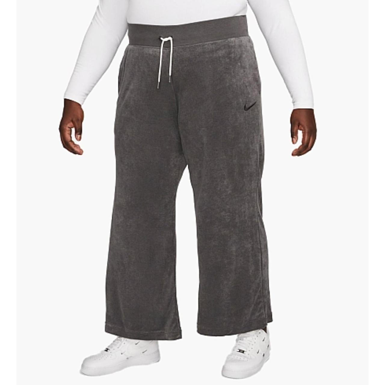 NIKE Women's High Waist Wide Leg Terry Depop