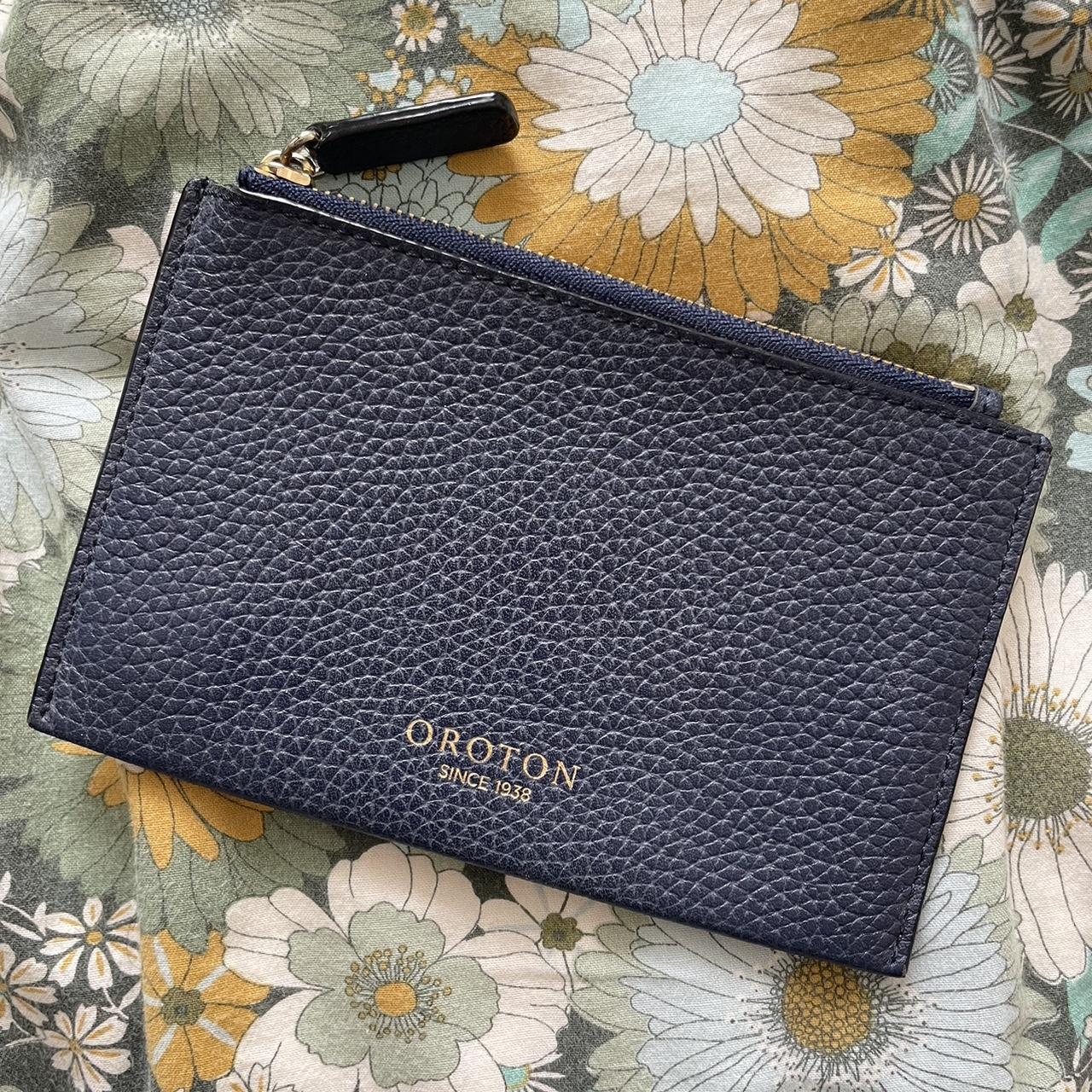 Oroton real leather navy coin purse (Last photo for... Depop