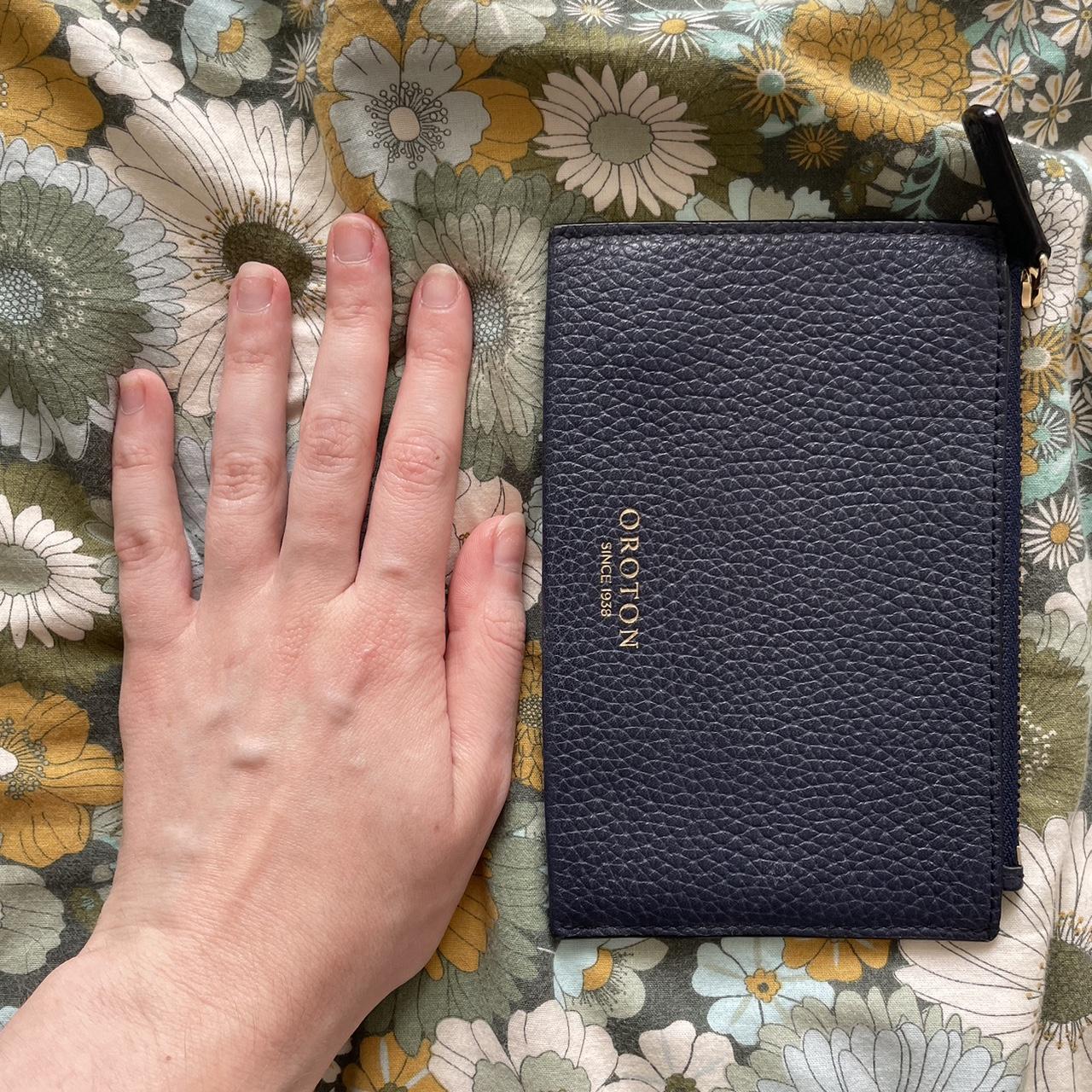 Oroton real leather navy coin purse (Last photo for... Depop