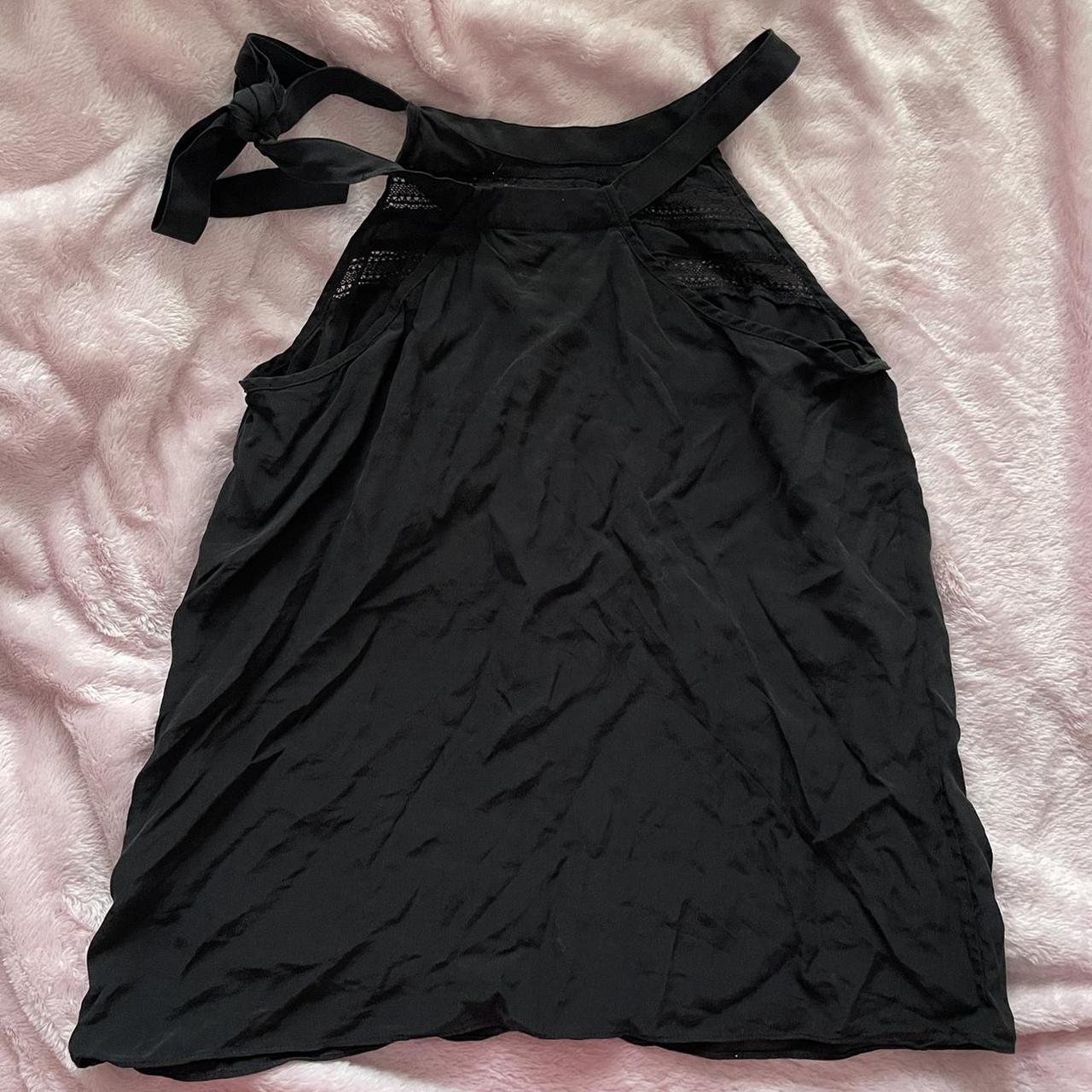 100% silk black top Marcs - size 8 fits sizes 6-10... - Depop