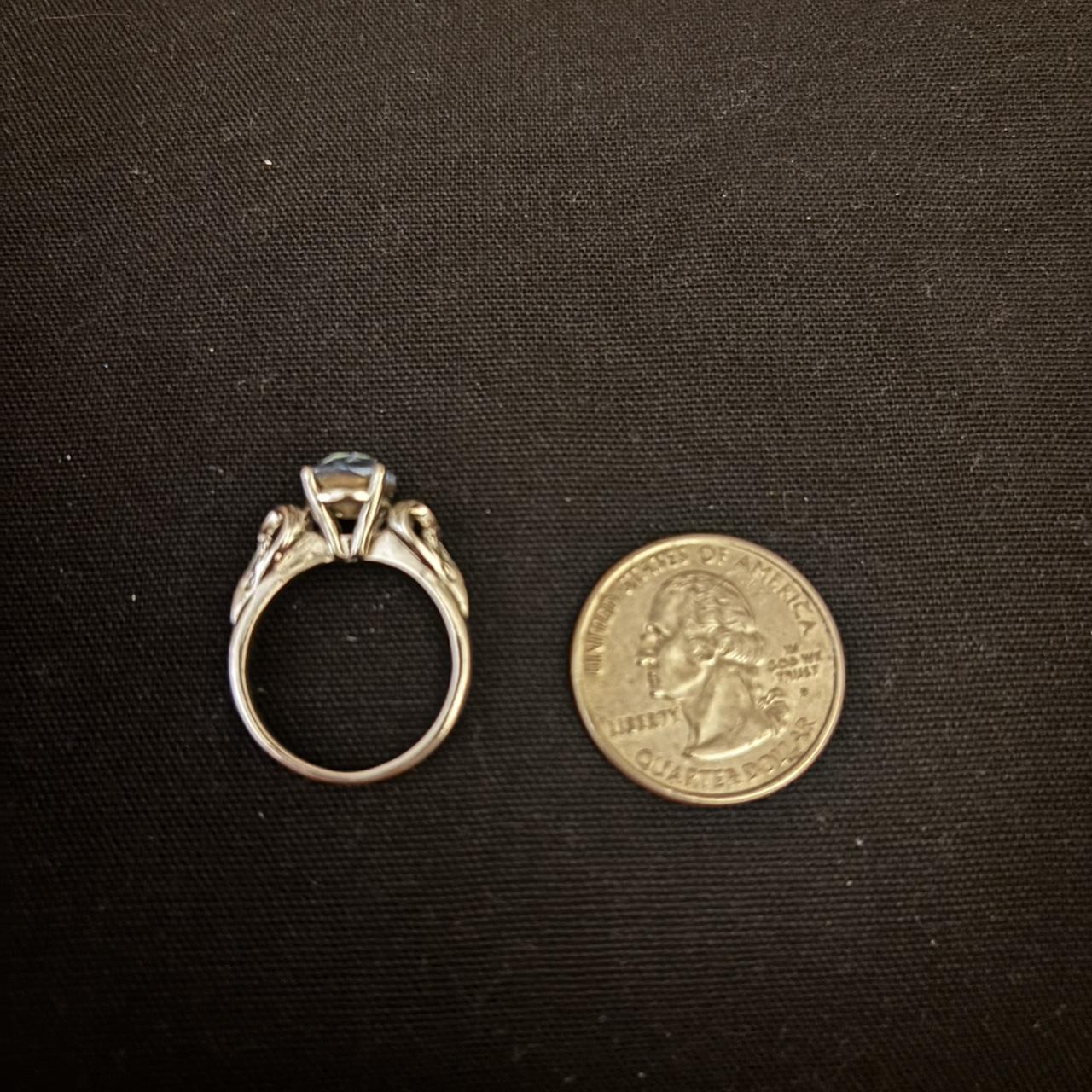 Women's Ring - Silver/Multi – Silver opal ring #r… - image 4