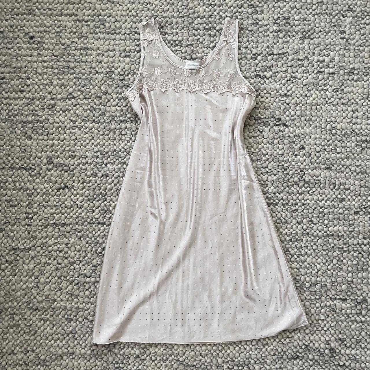 Vintage cream lace slip dress stunning lace bust... Depop