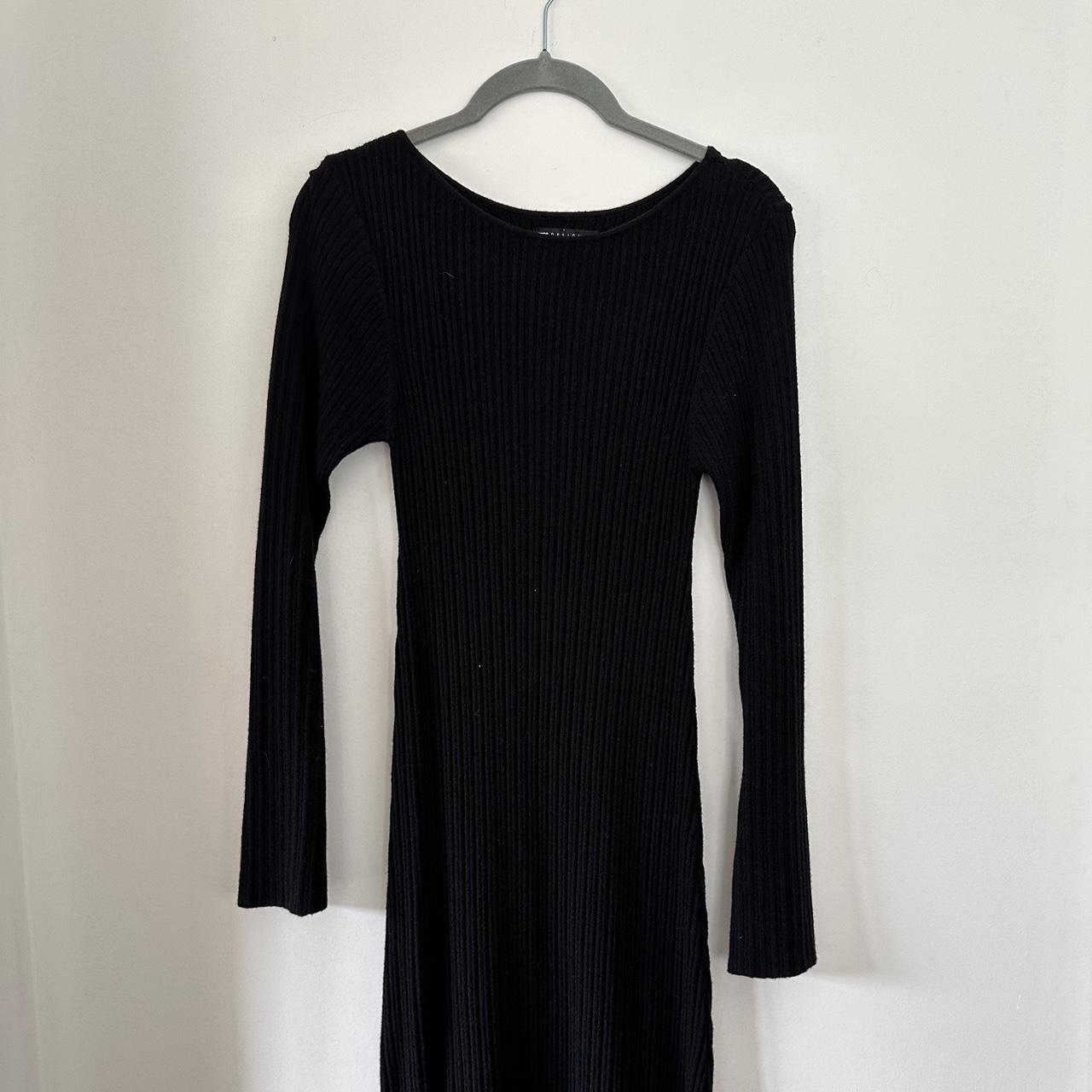 Black knitted midi dress Asos size 6 Excellent... - Depop