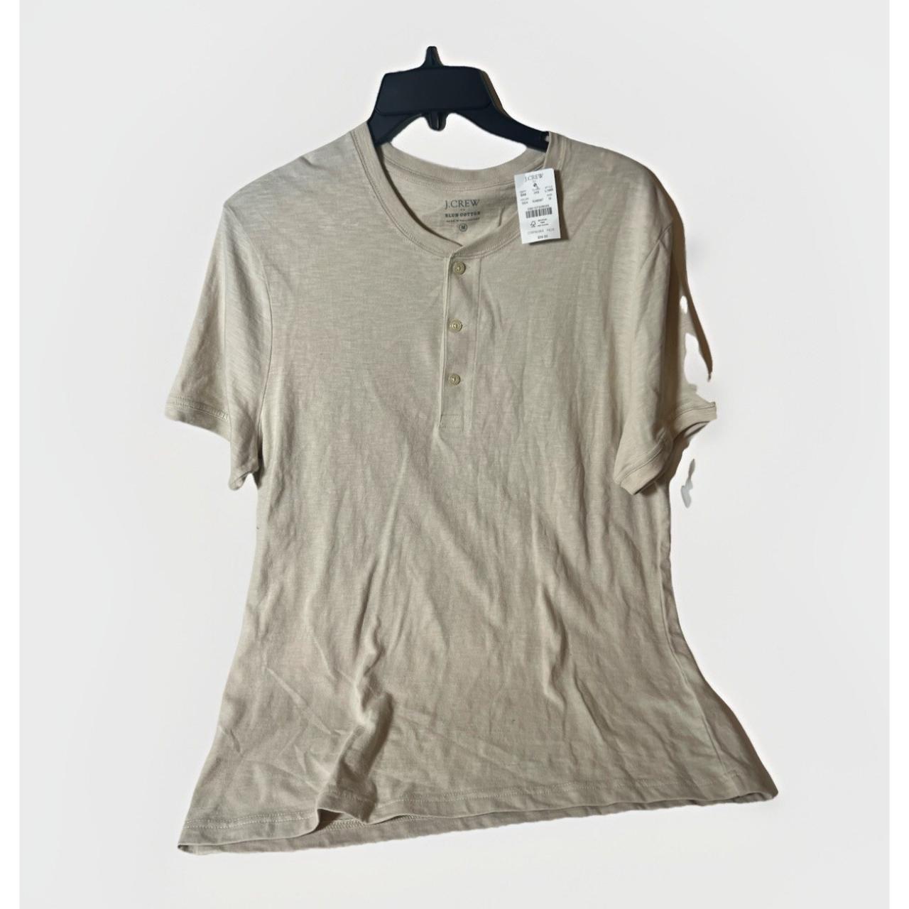 Crew Men's Shirt Cream/Tan M – Slub Cotton Garment
