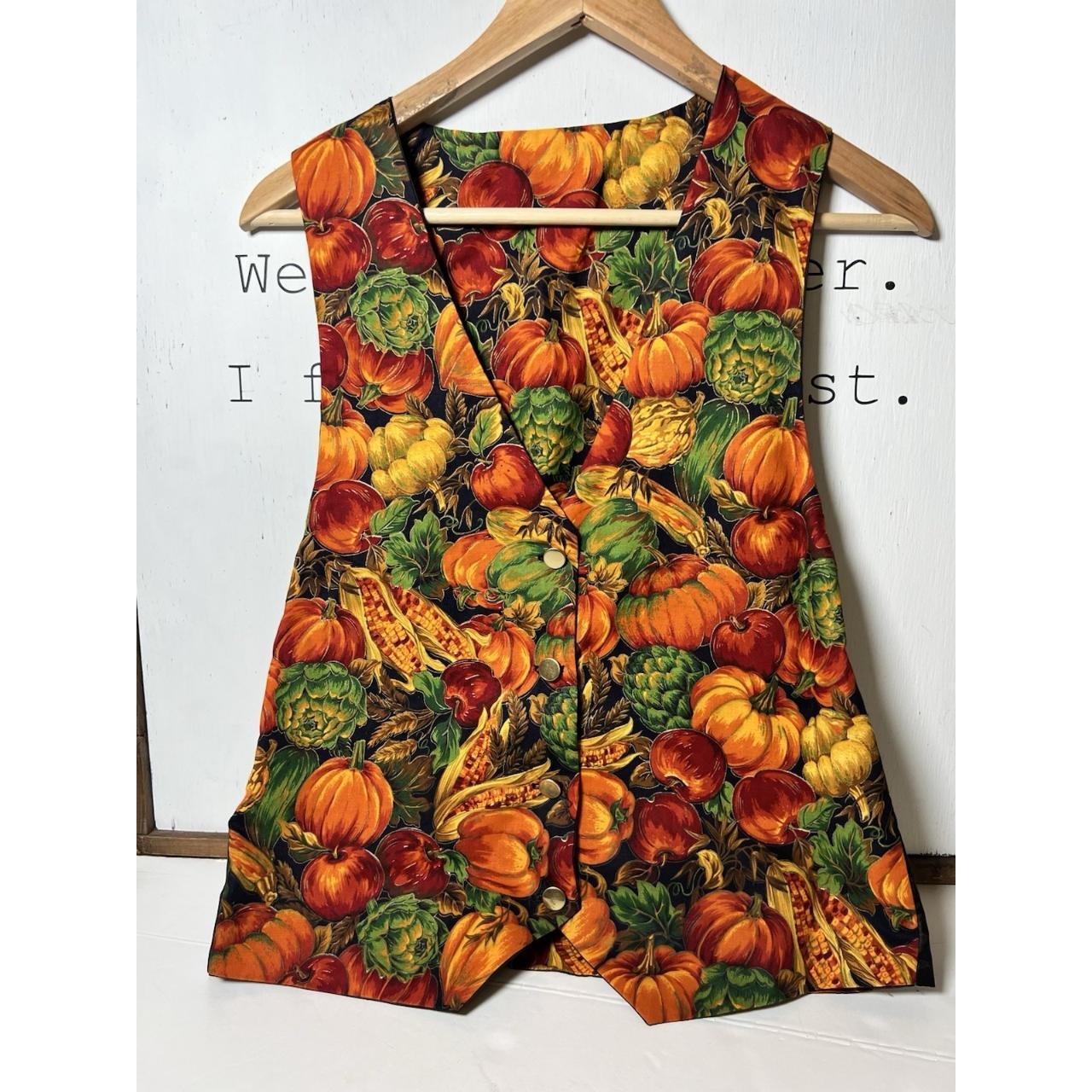 Preloved Women's Vest - Orange/Multi - M – Quirky… - image 1