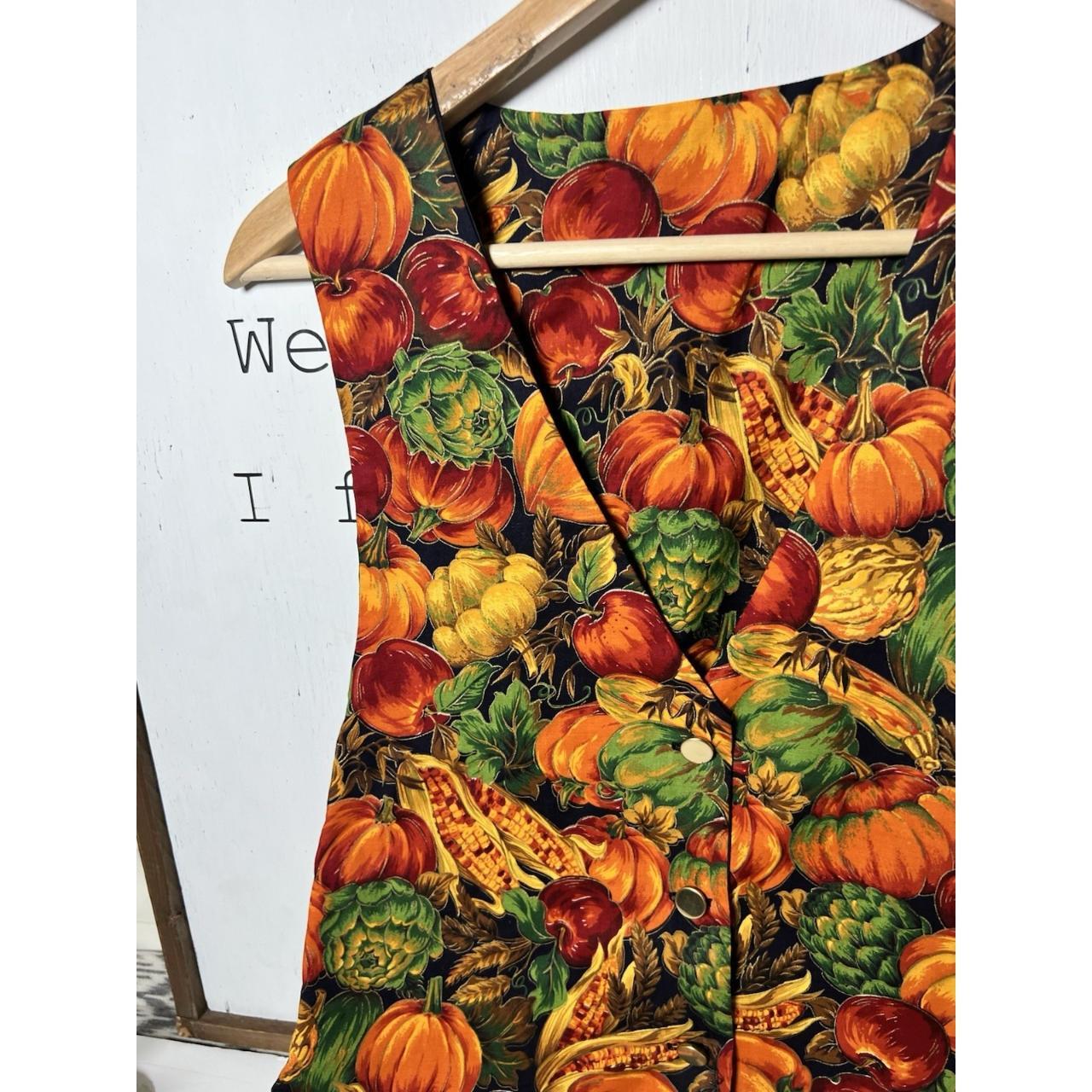 Preloved Women's Vest - Orange/Multi - M – Quirky… - image 4