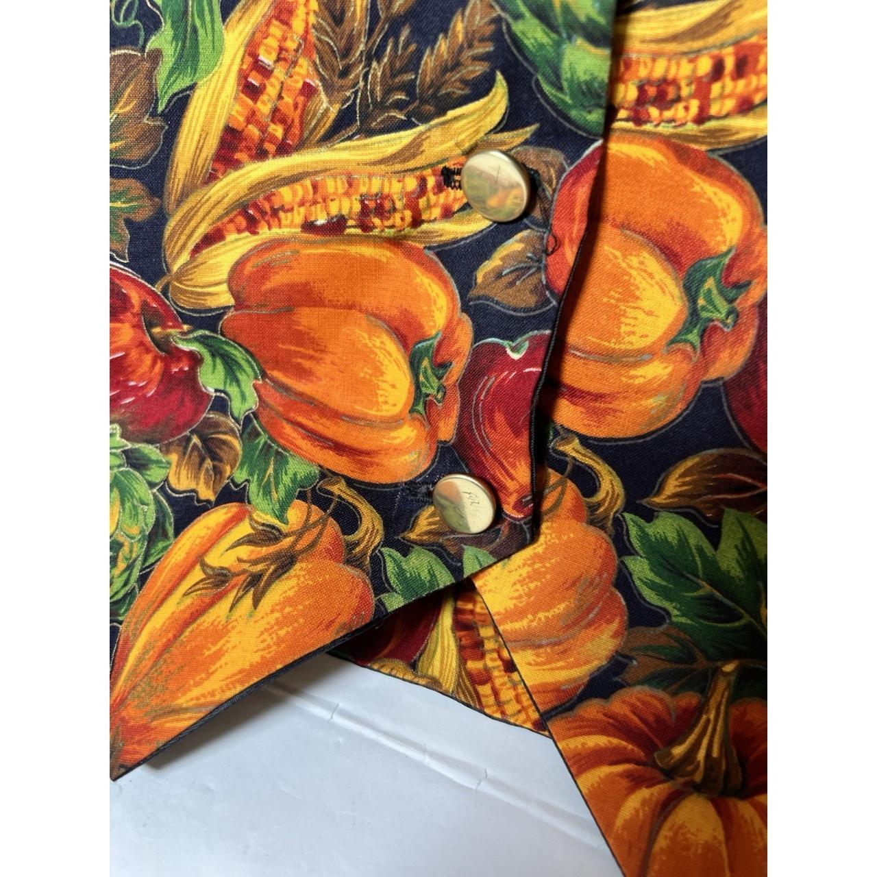 Preloved Women's Vest - Orange/Multi - M – Quirky… - image 3