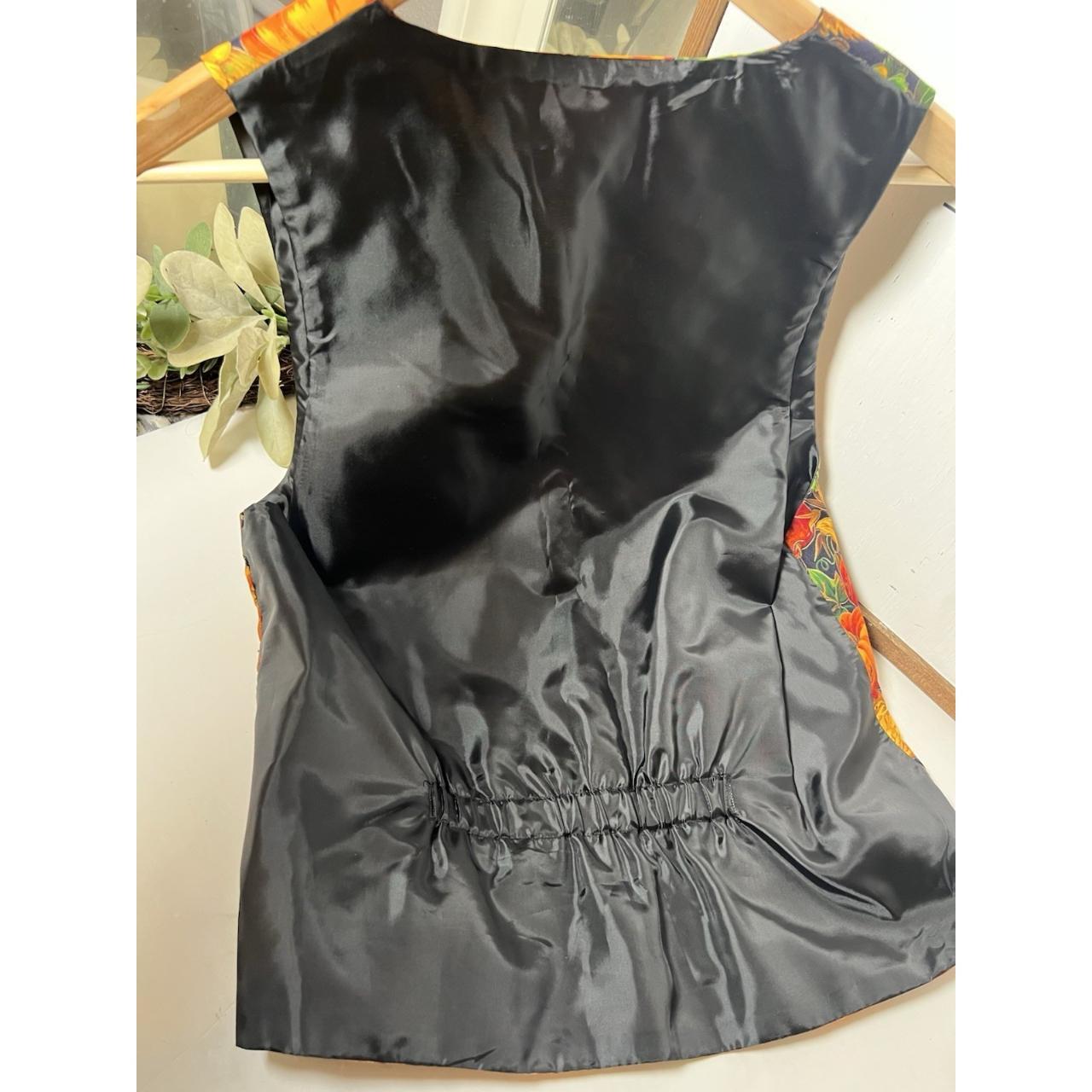 Preloved Women's Vest - Orange/Multi - M – Quirky… - image 5