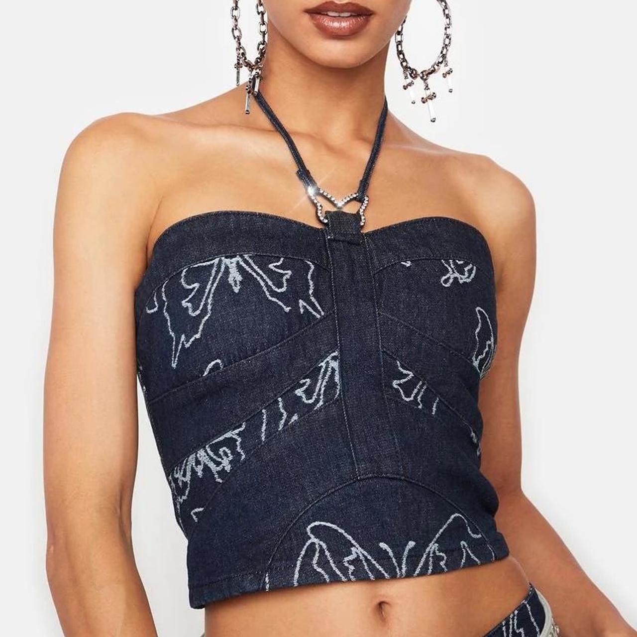 LUCIA BUTTERFLY CORSET TOP ~ Jaded London🦋💿🗝️ worn | Depop