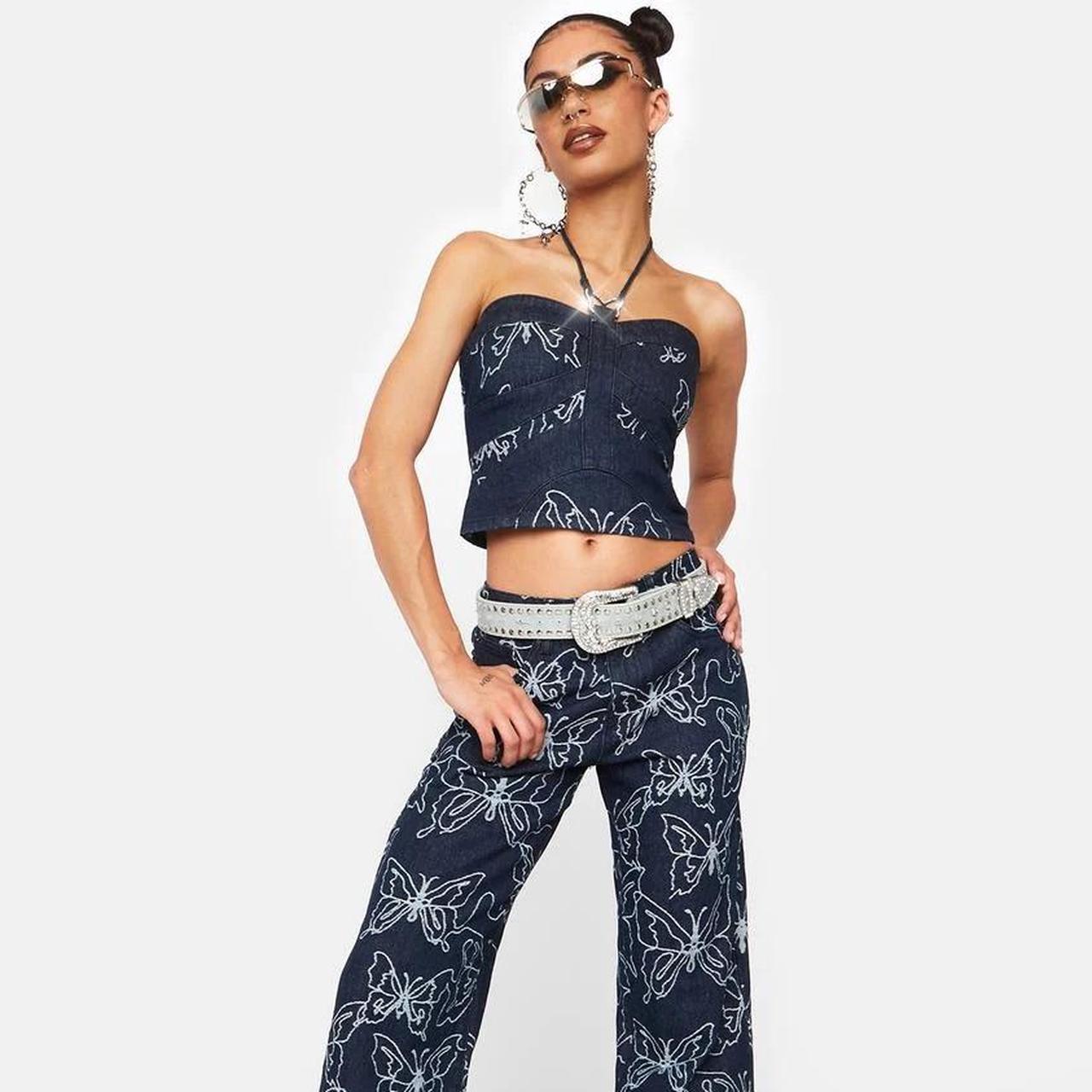 LUCIA BUTTERFLY CORSET TOP ~ Jaded London🦋💿🗝️ worn | Depop