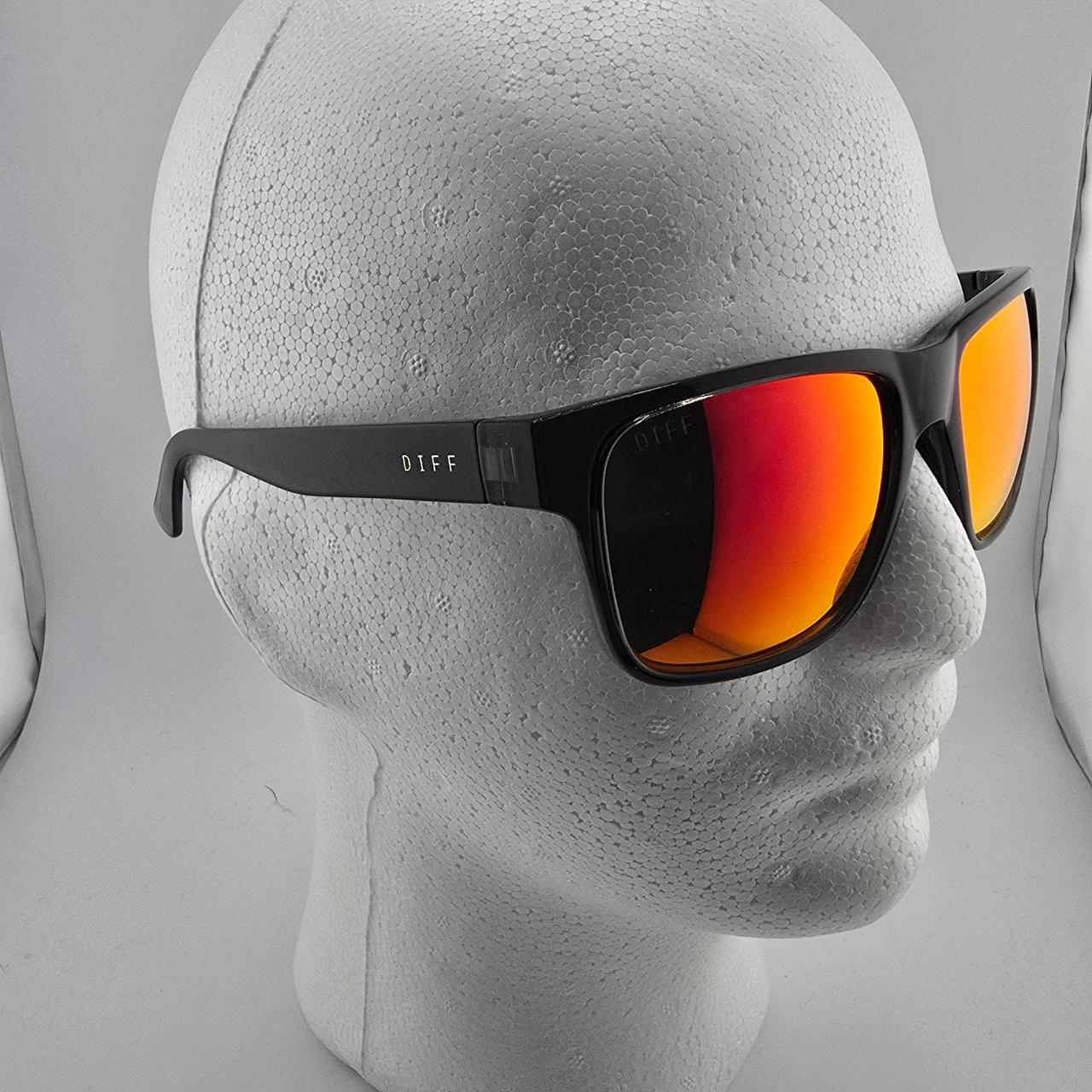 DIFF Men's Square Sunglasses - Black/Red – Diff E… - image 3