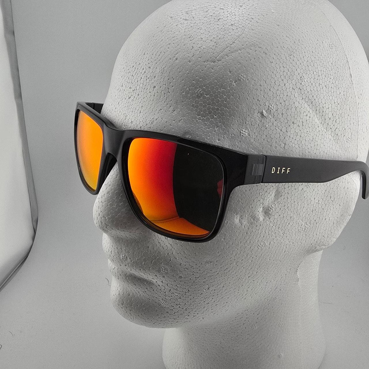 DIFF Men's Square Sunglasses - Black/Red – Diff E… - image 2