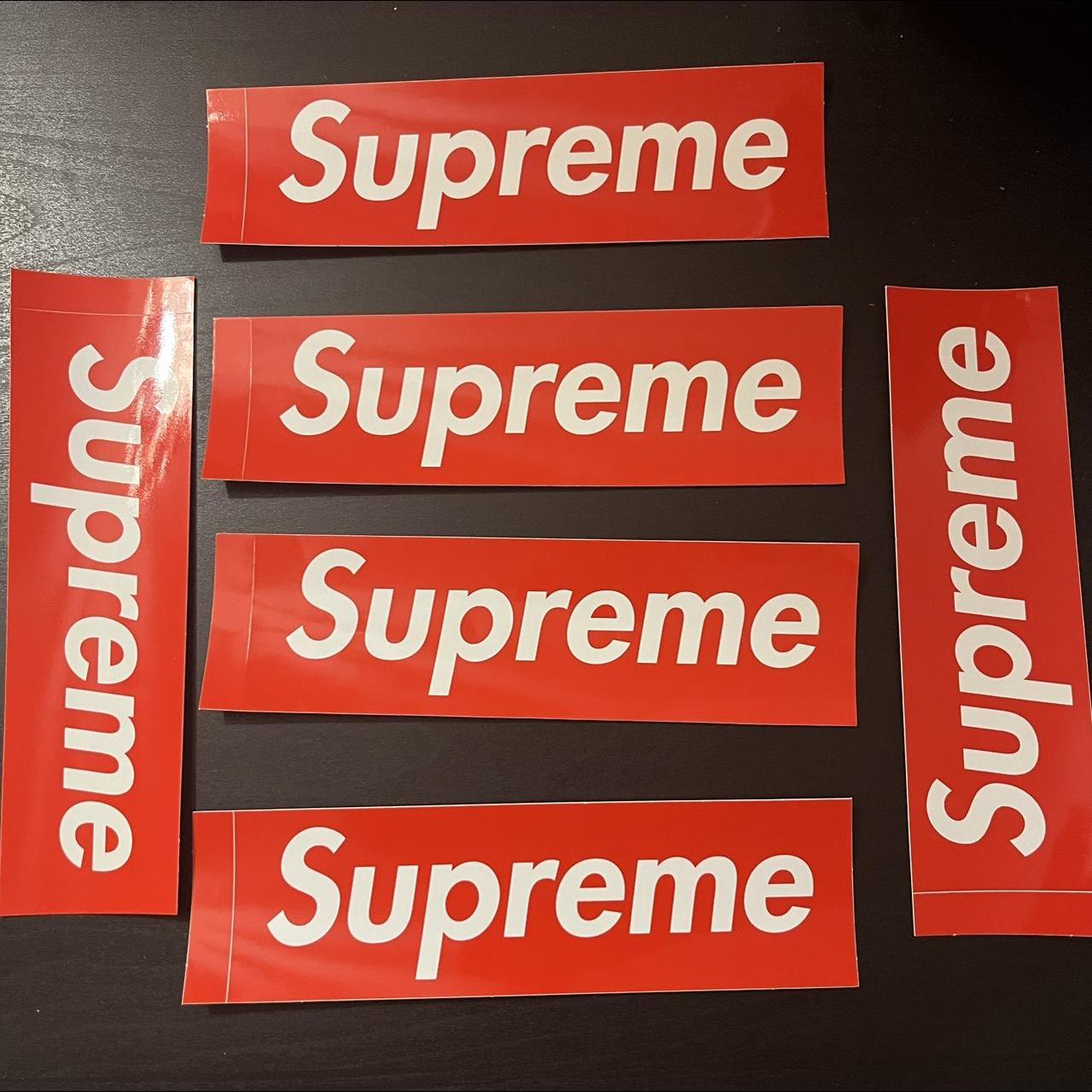 6 Supreme Stickers (Comes with Supreme Bag)... - Depop