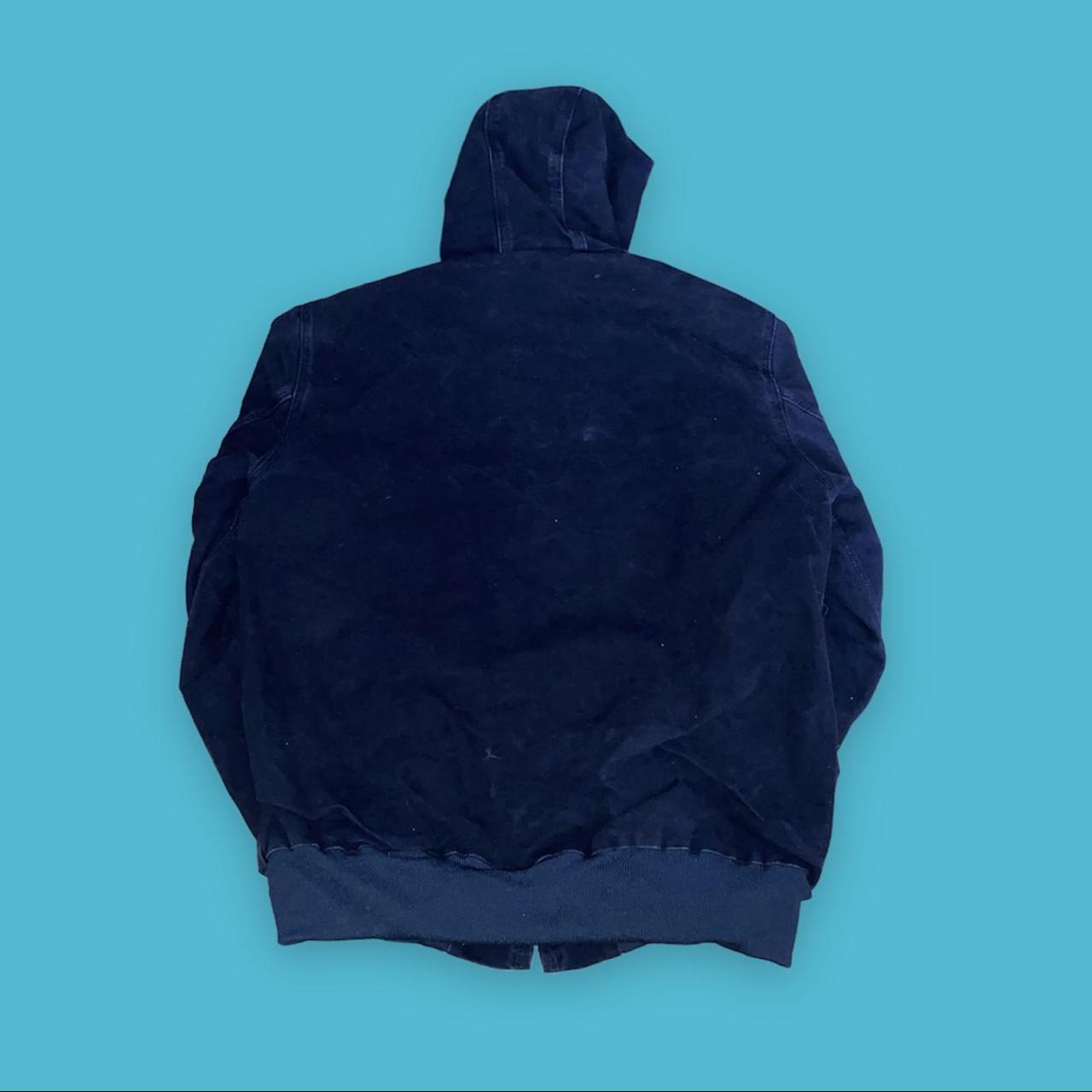 Carhartt Men's Navy and Black Jacket Depop