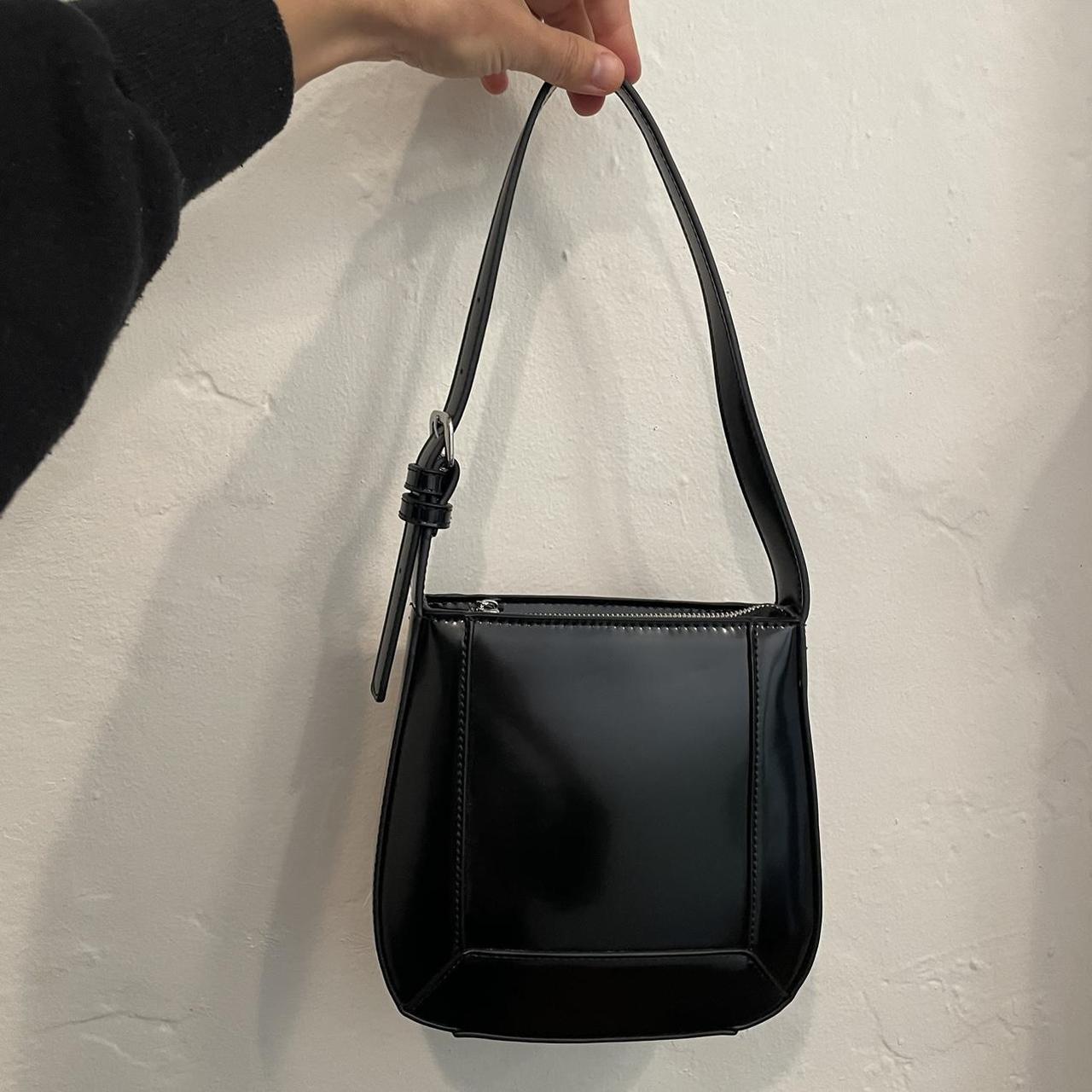 Brand new shiny black purse from Zara, never used it. - Depop