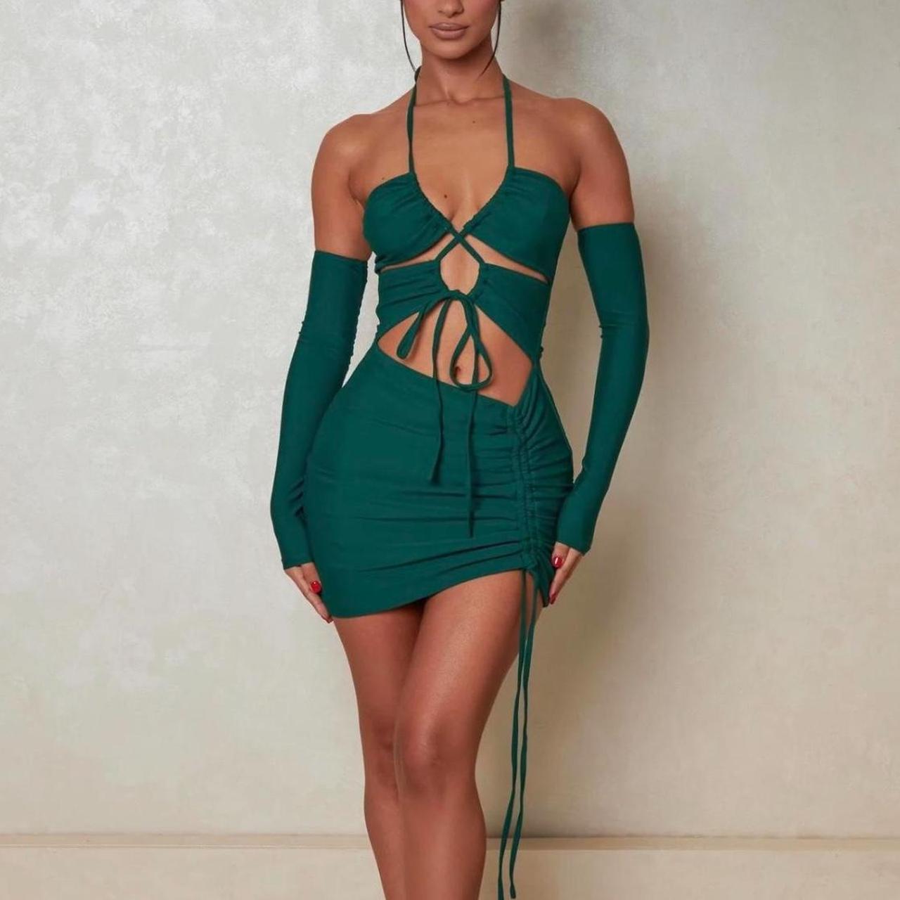 Mars the label green dress Comes with sleeves Worn | Depop