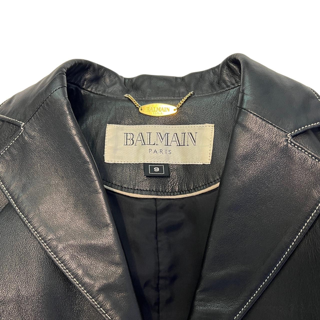BALMAIN 90s レザーブルゾン BALMAIN Paris 90s Single Raiders Jacket