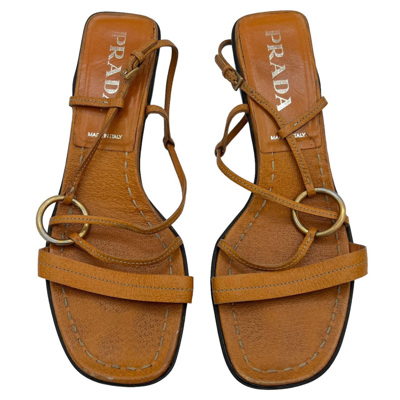 Prada Women's Tan Sandals Depop