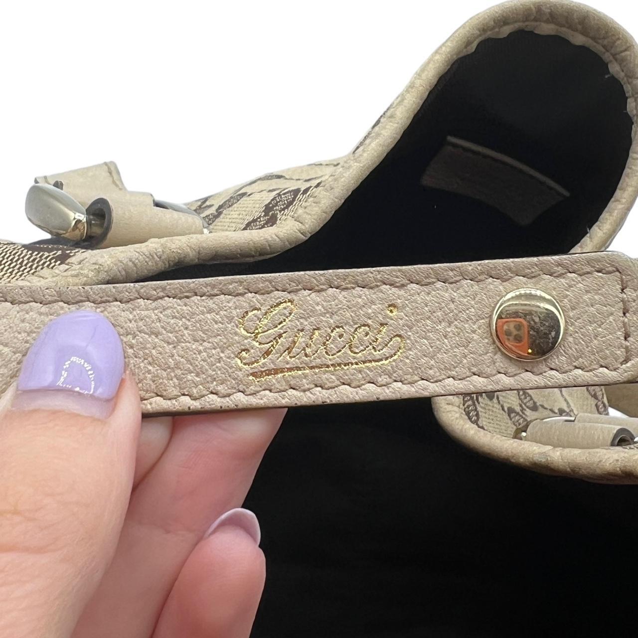 Authentic vintage Gucci tan monogram rectangle - Depop