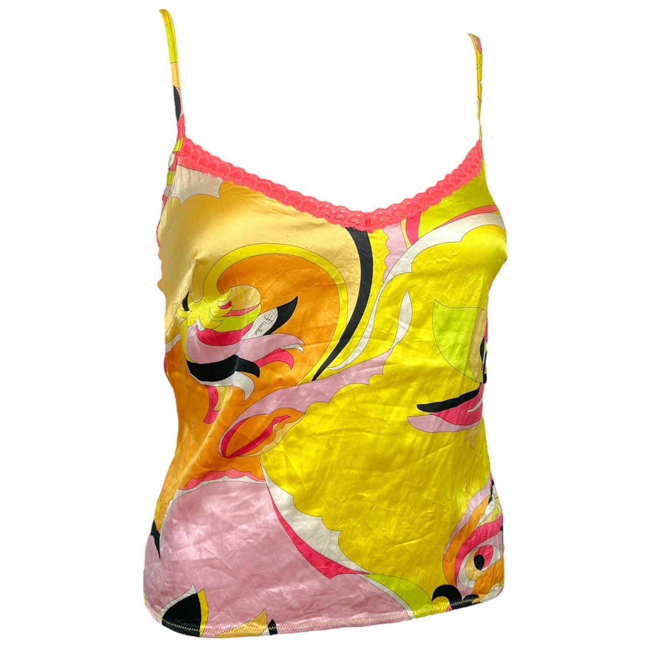 Emilio Pucci Women's Pink and Yellow Vest
