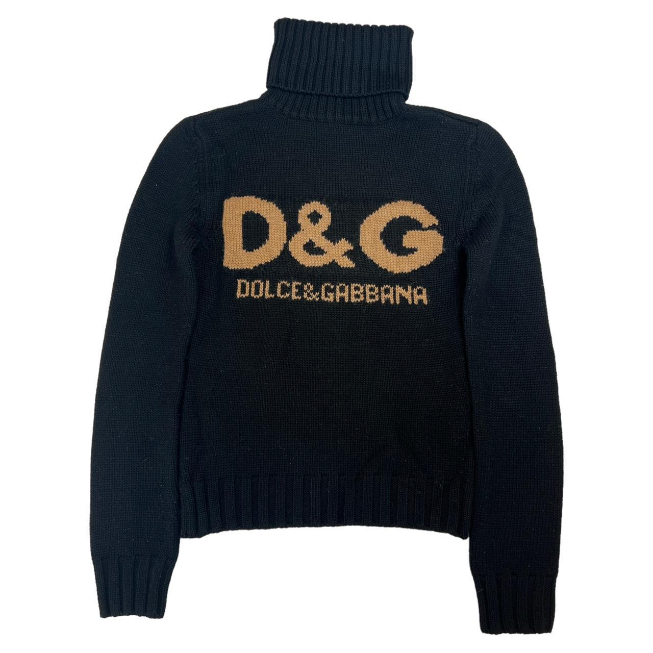 Vintage D G Dolce Gabbana knit logo turtleneck