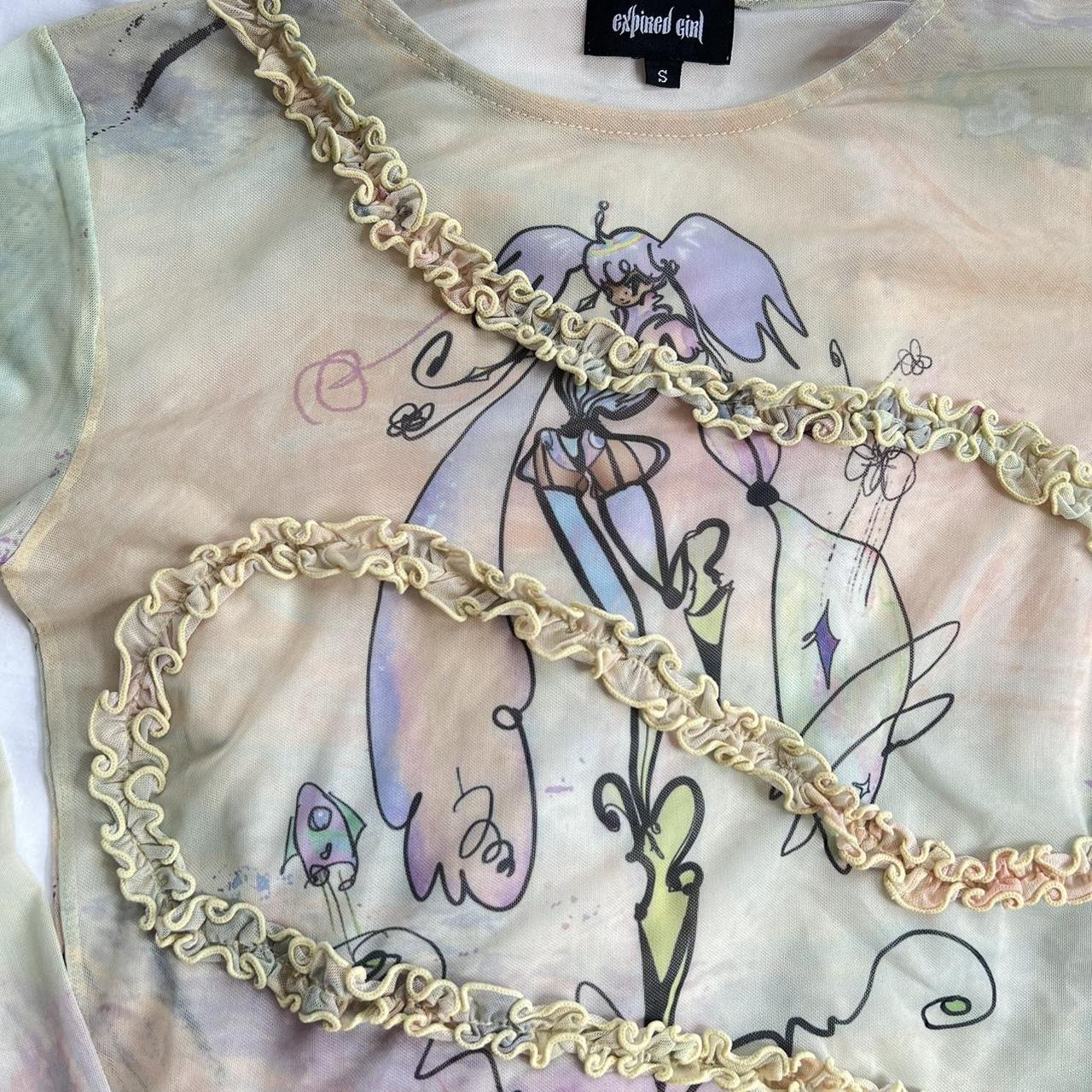 Expired Girl Gabrielle Ruffle Mesh Top, adorable... - Depop