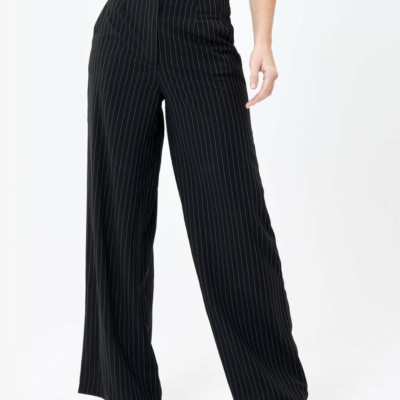 Glassons wide leg pinstripe pants / trousers. Get... - Depop