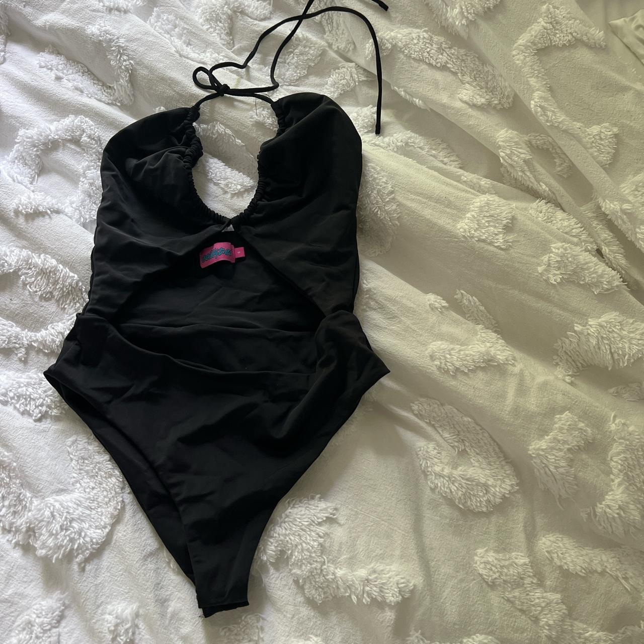Edikted Women's Black Bodysuit | Depop