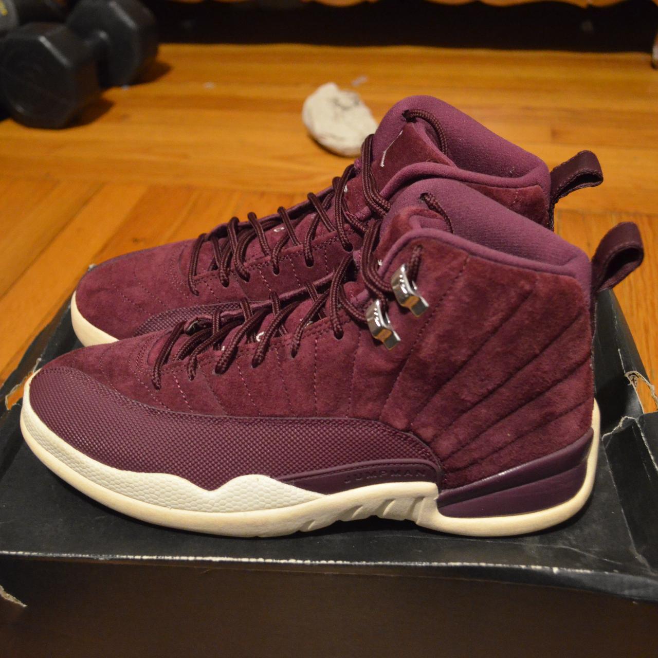 Jordan 12 burgundy and 2025 gold