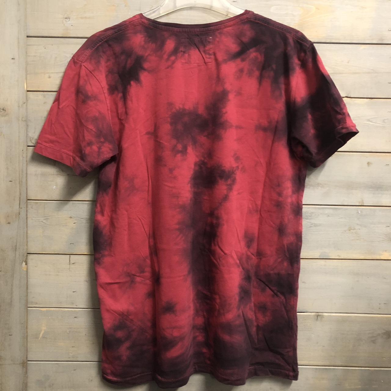 Worn By Red & Black Tie-Dye Hand Graphic T-Shirt Size M - Depop