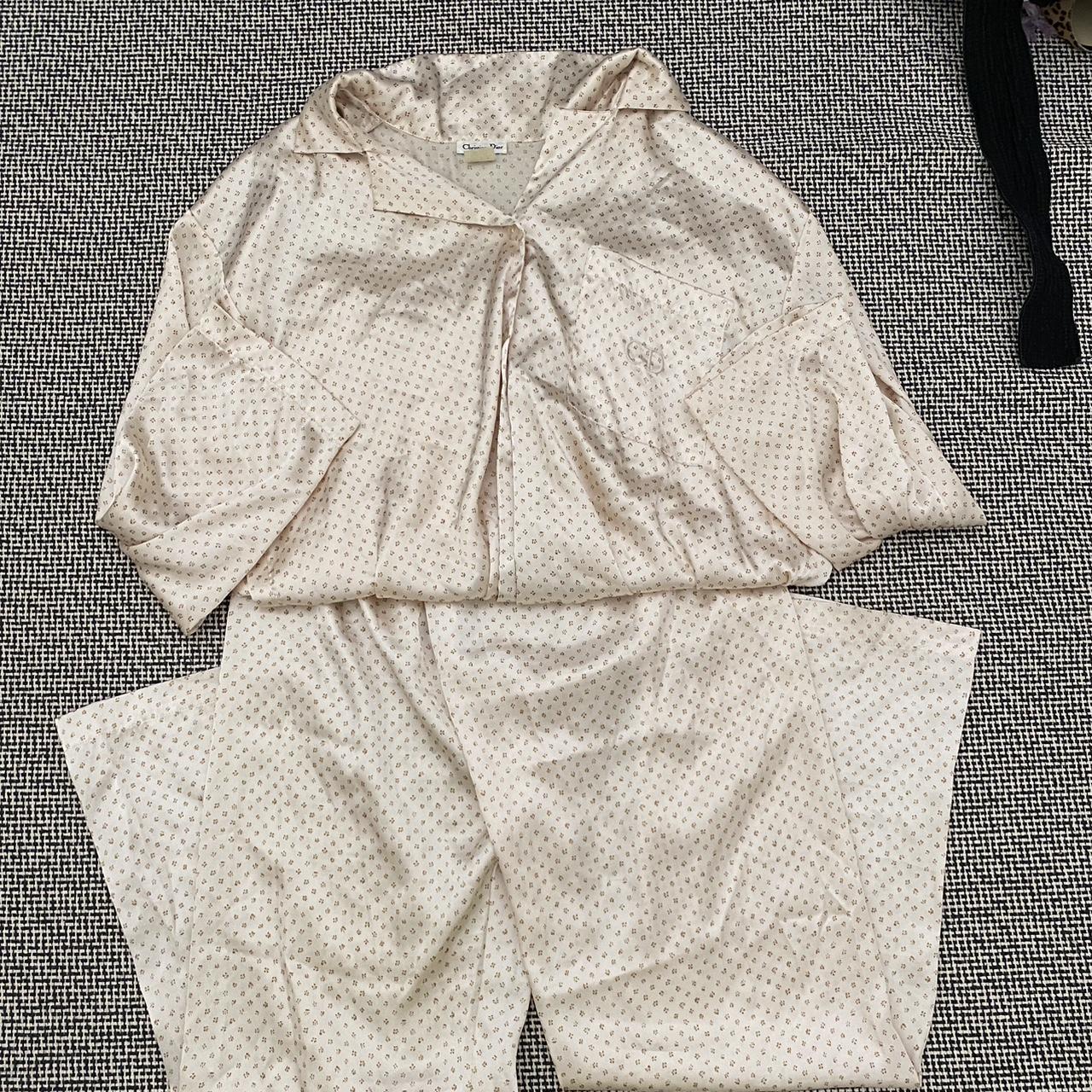 Christian Dior Pajama Set Satin vintage - Depop