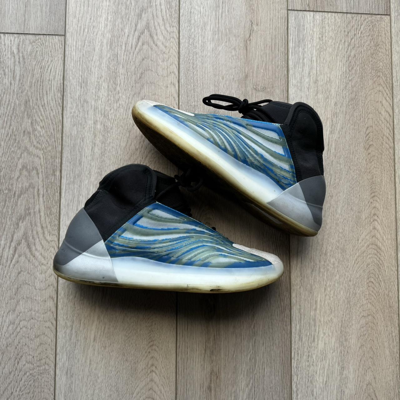 Quantum Frozen Blue Yeezy Yeezy Qntm Teal Blue On Feet Yeezy