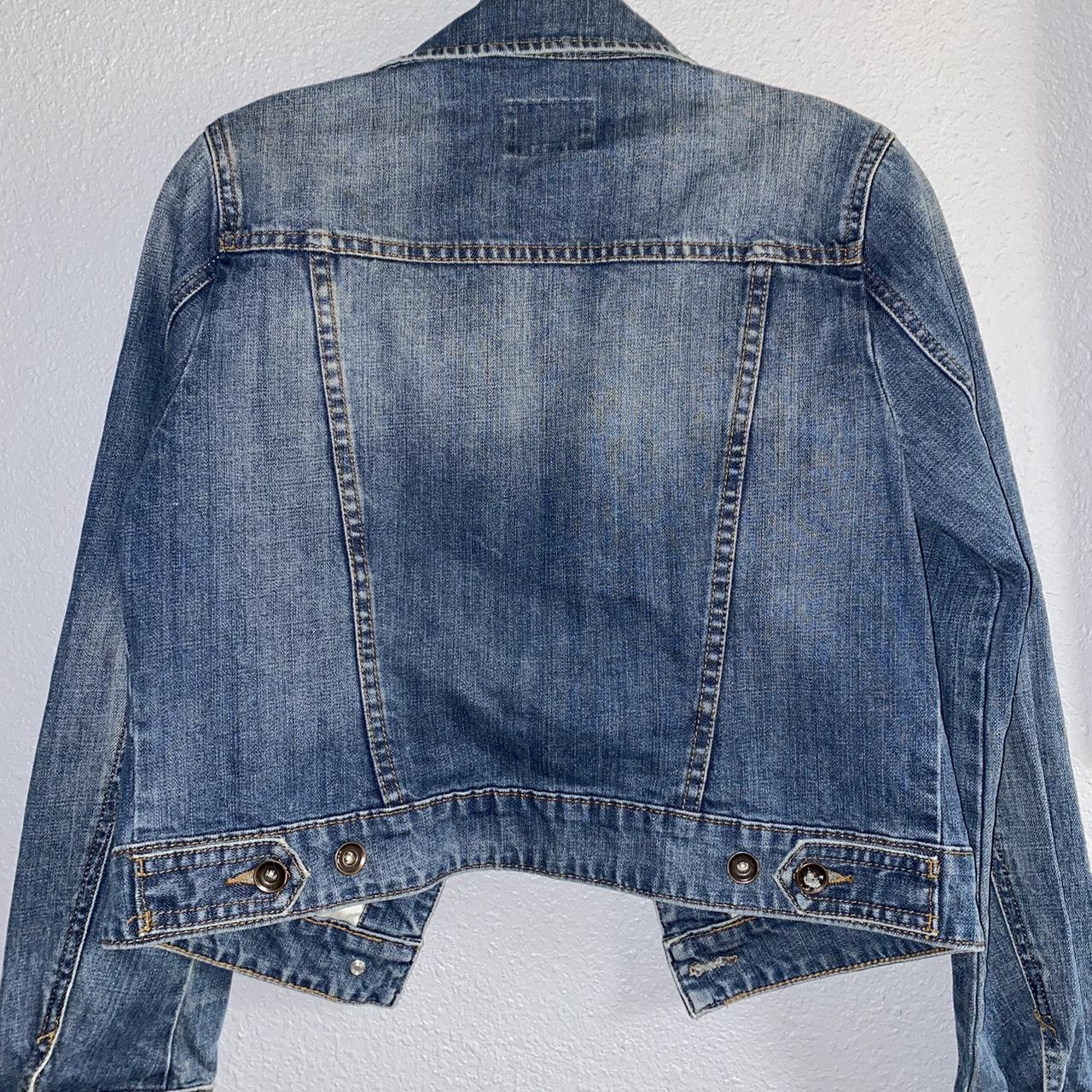 Stylus light blue collared denim jacket (has faded... - Depop