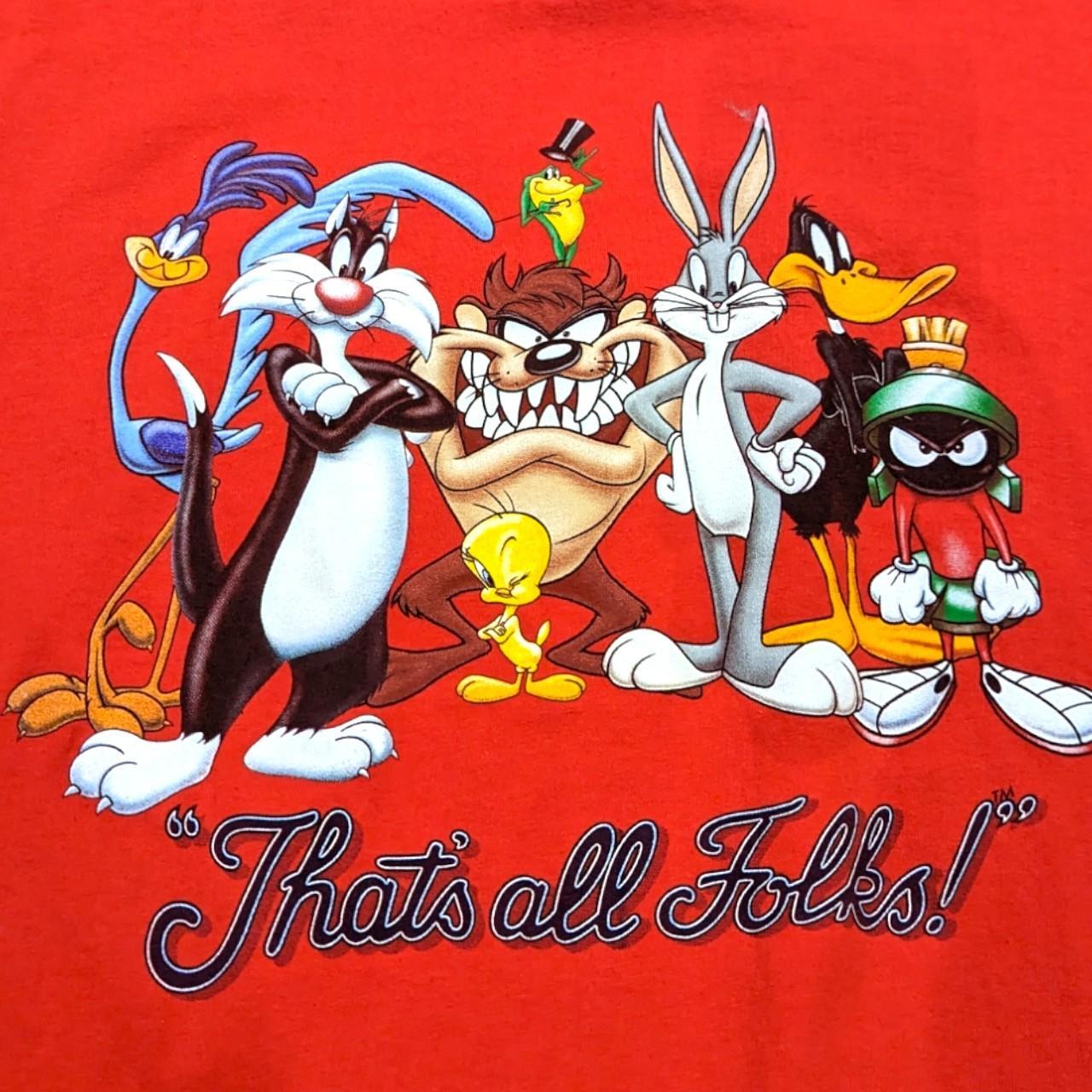 Looney Tunes Men S Red T Shirt Depop